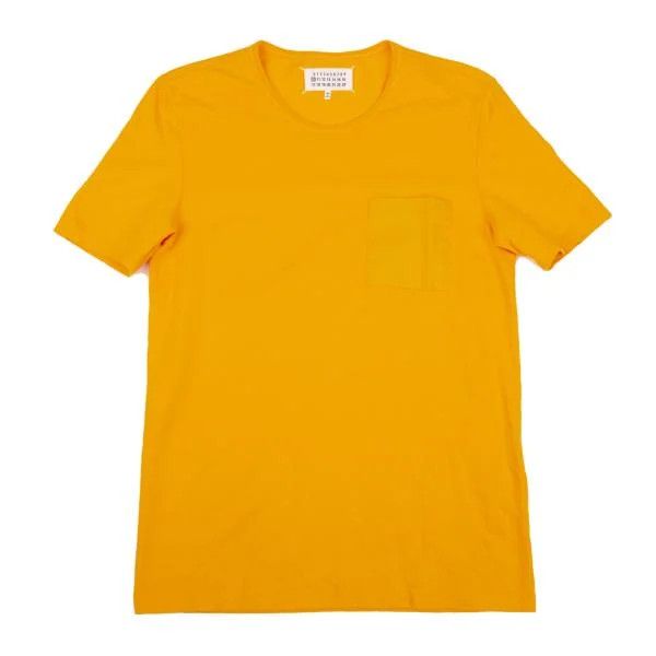 Maison Margiela Multi-Material Patch Pocket T-Shirt in Yellow Size 44 Size US S / EU 44-46 / 1 - 1 Thumbnail