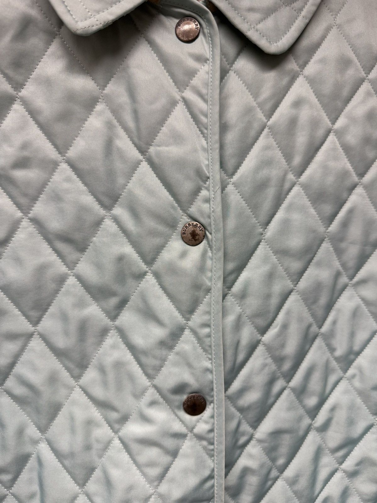 Burberry Classic Burberry Ladies Quilted Light Blue Jacket Size XS / US 0-2 / IT 36-38 - 4 Thumbnail