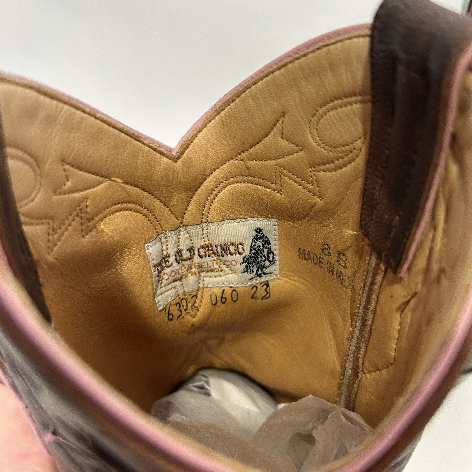 Old Gringo Vintage Old Gringo Villa Cowboy Boots “Brown Pink" Size US 8 / IT 38 - 8 Thumbnail