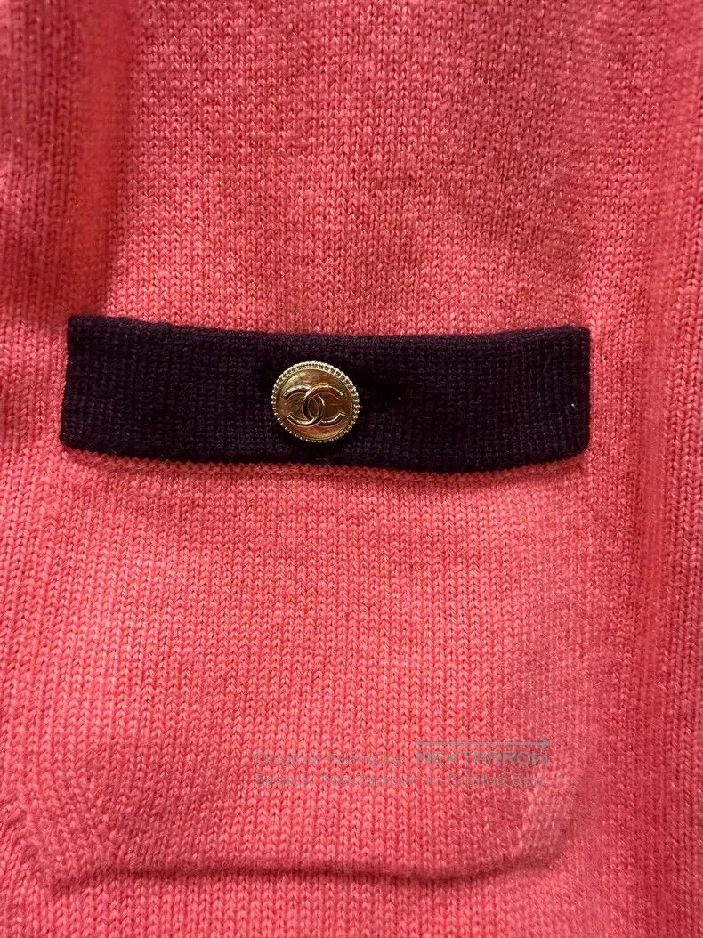 Chanel Chanel 20A cashmere colour block gold buckle cardigan coat Size XS / US 0-2 / IT 36-38 - 3 Thumbnail
