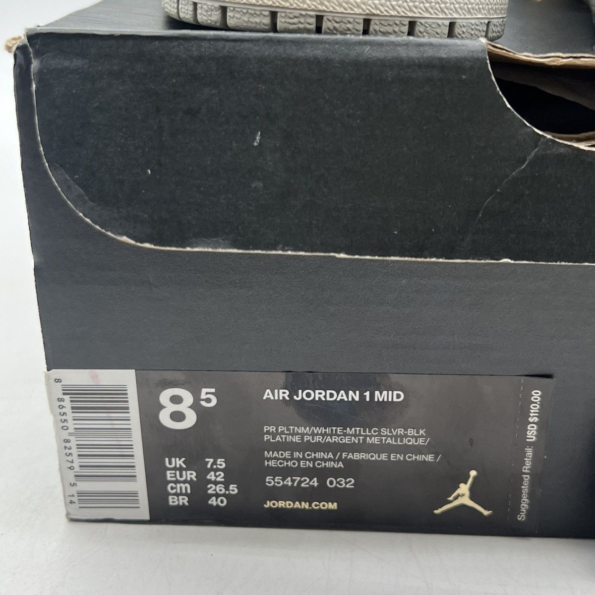 Jordan Brand Air Jordan 1 mid wolf grey Size US 8.5 / EU 41-42 - 6 Thumbnail