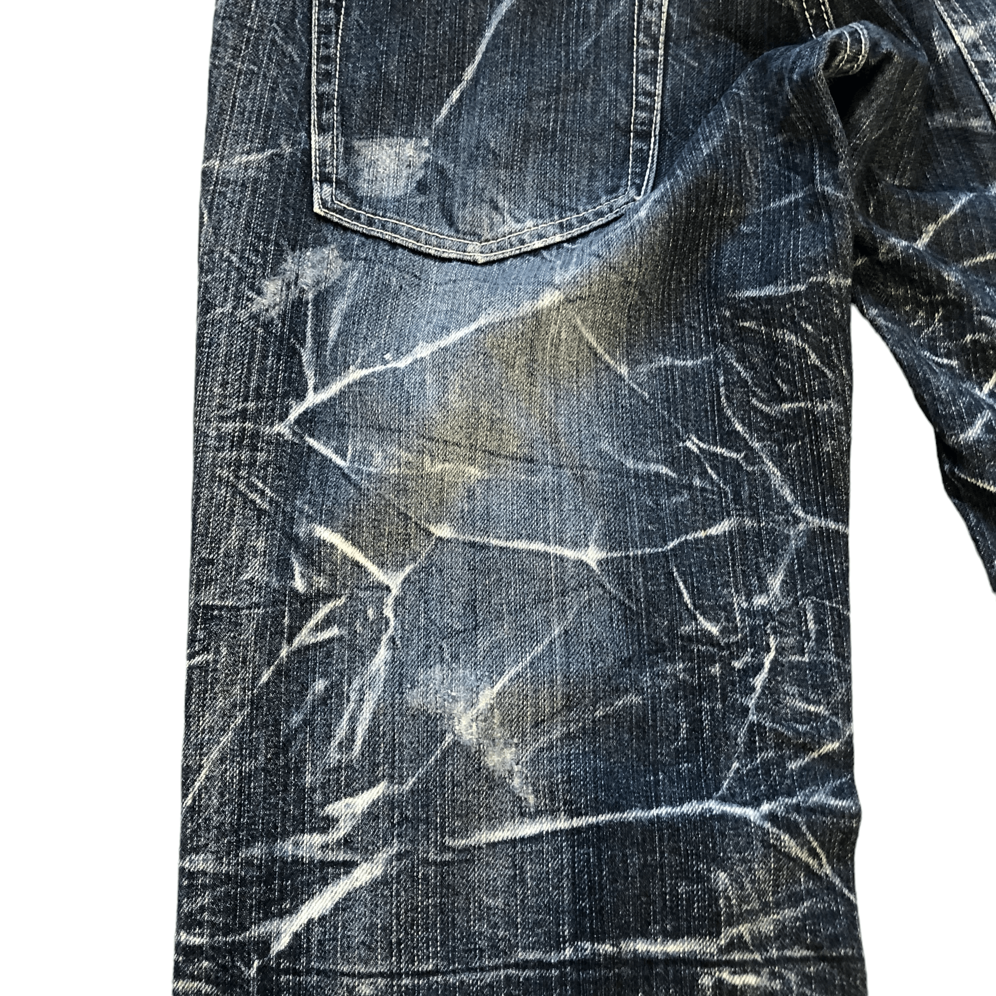 Japanese Brand NYLOUS DESIGN LIMITED EDITION DOUBLE WAIST DENIM #5982-216 Size US 31 - 17 Thumbnail