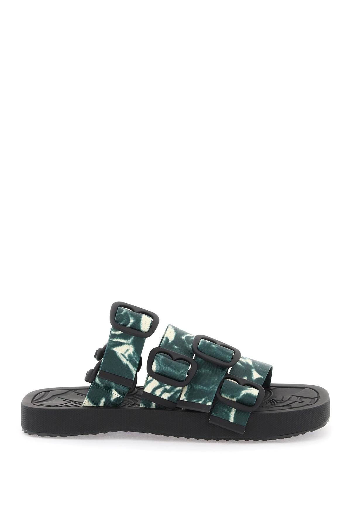image of Burberry Nylon Rose Sandals For in Ivy, Men's (Size 9)