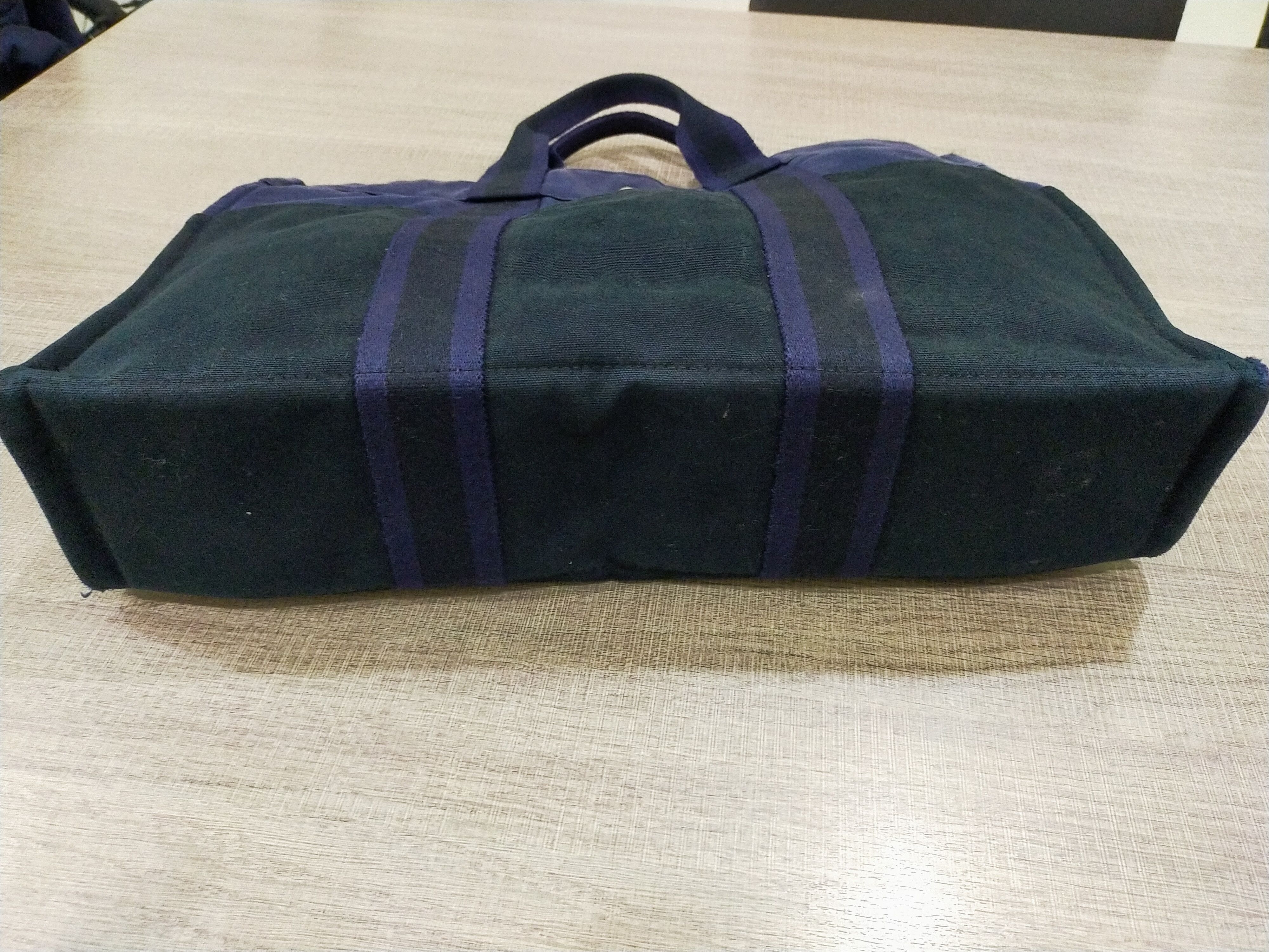 Hermes 🚨 HERMES FOURRE TOUT MM HAND BAG CANVAS NAVY Size ONE SIZE - 7 Thumbnail