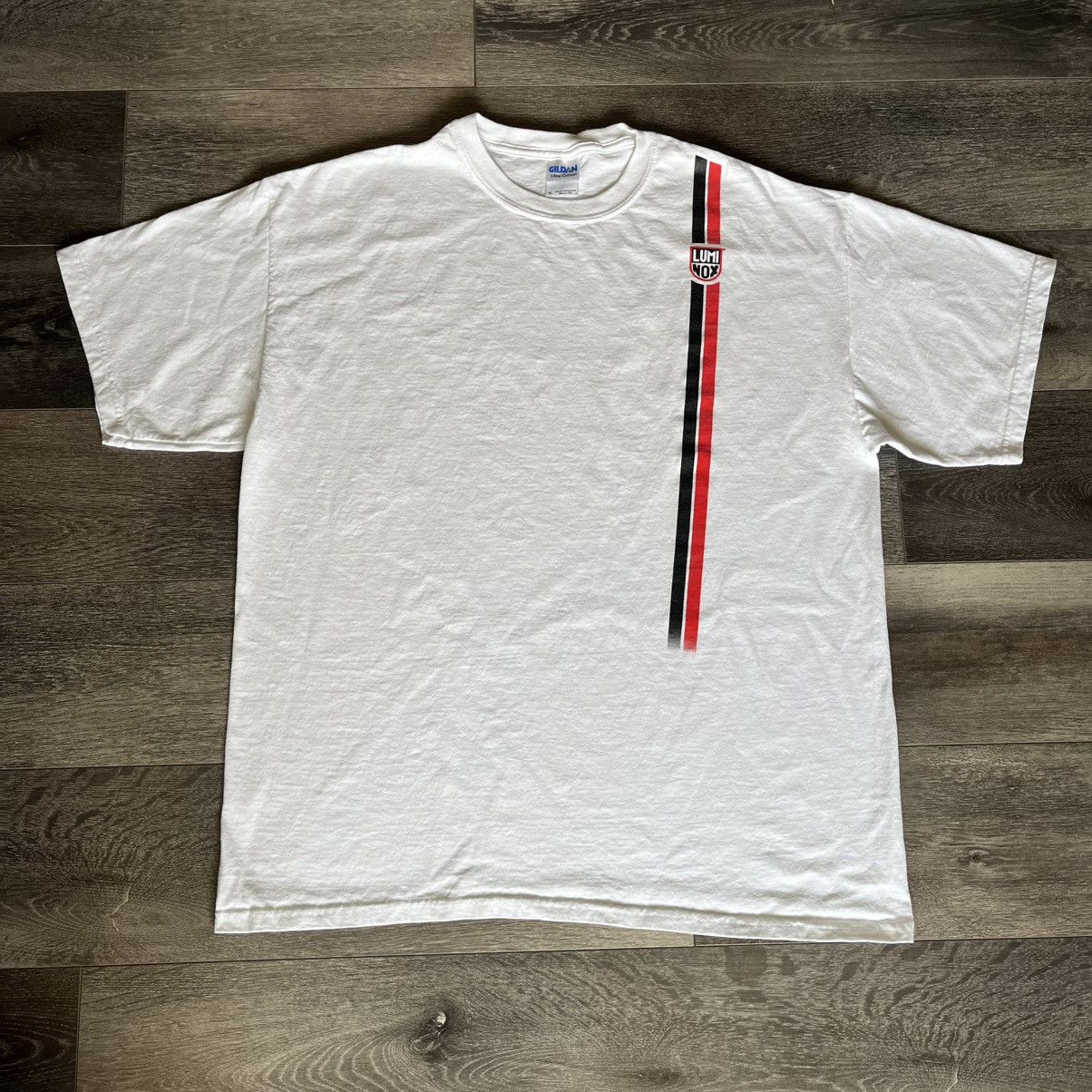 Luminox × Vintage Vintage 2000s Luminox Watches Vertical Stripe Logo Tee Shirt Size US XL / EU 56 / 4 - 1 Thumbnail
