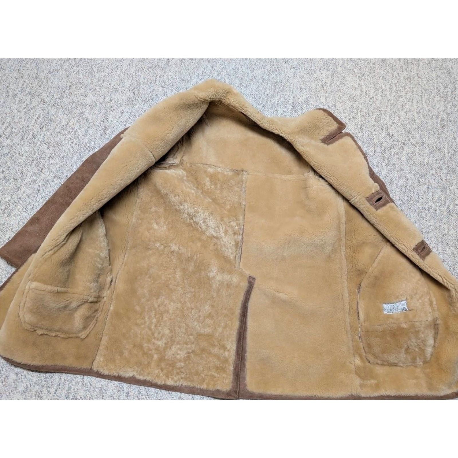 Vintage VINTAGE shearling COAT Men M brown western leather 42 chest napa sheepskin wool pile 90s rancher Vincent's Size US M / EU 48-50 / 2 - 7 Thumbnail