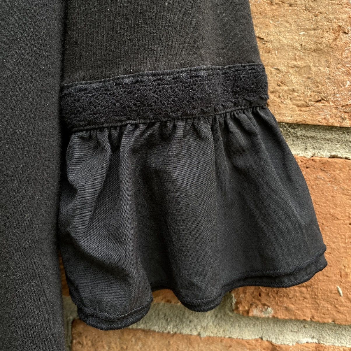 Designer × Japanese Brand Cook jeans Y2K Punk Black Ruffle Fitted Blouse Size M / US 6-8 / IT 42-44 - 21 Thumbnail