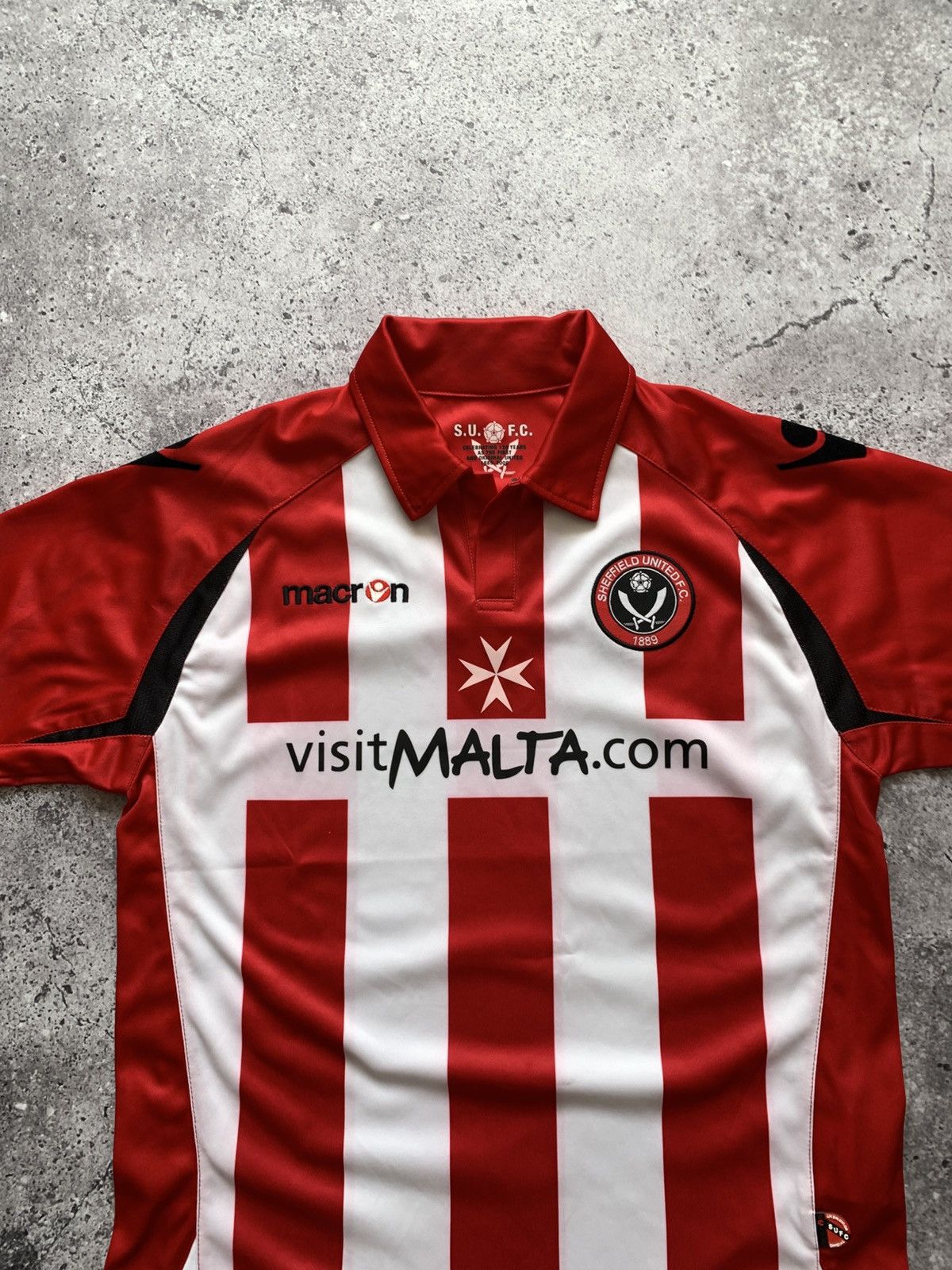Macron 🔥MACRON SHEFFIELD UNITED 2009/2010 HOME SOCKER JERSEY KIR TE Size US XS / EU 42 / 0 - 3 Thumbnail