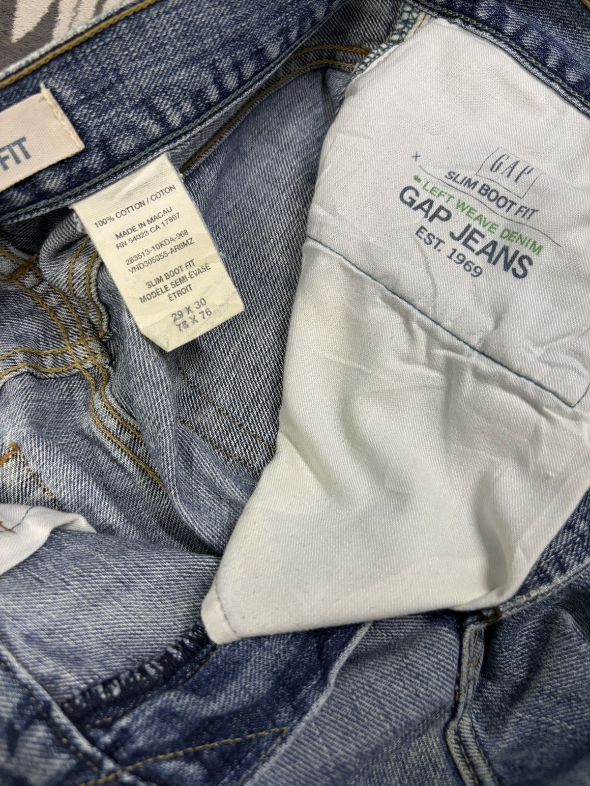 Balenciaga × Gap × Yeezy Vintage Gap 1969 Faded Slim Bootcut Distressed Grunge Jeans Size US 30 / EU 46 - 18 Thumbnail