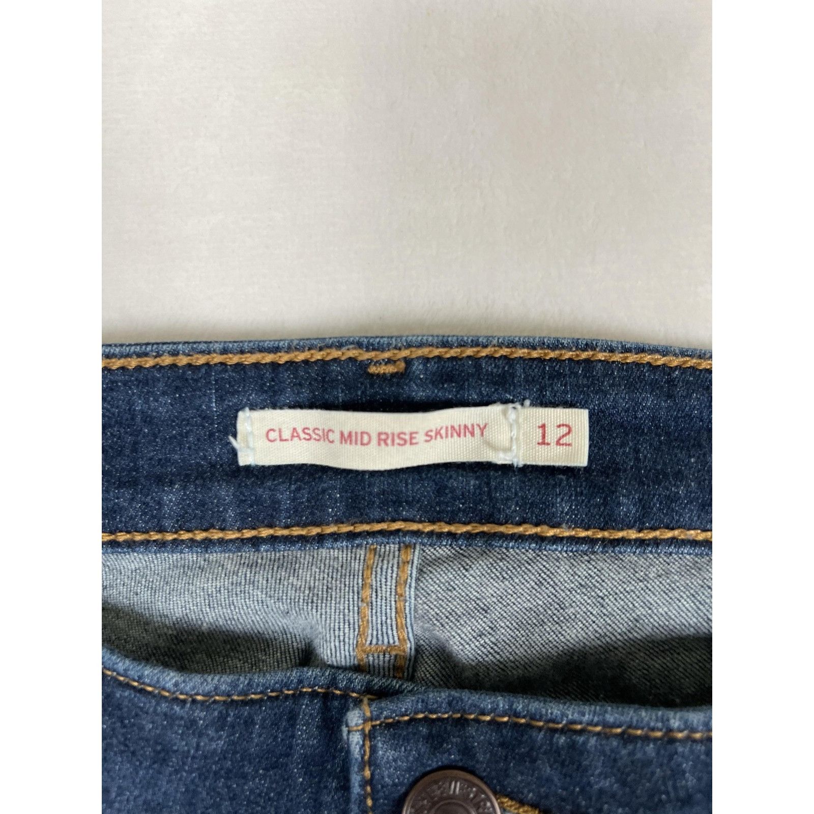 Levi's Levi's Jeans Womens 12 Blue Classic Mid Rise Skinny Ankle Ra Size 32" / US 10 / IT 46 - 2 Thumbnail