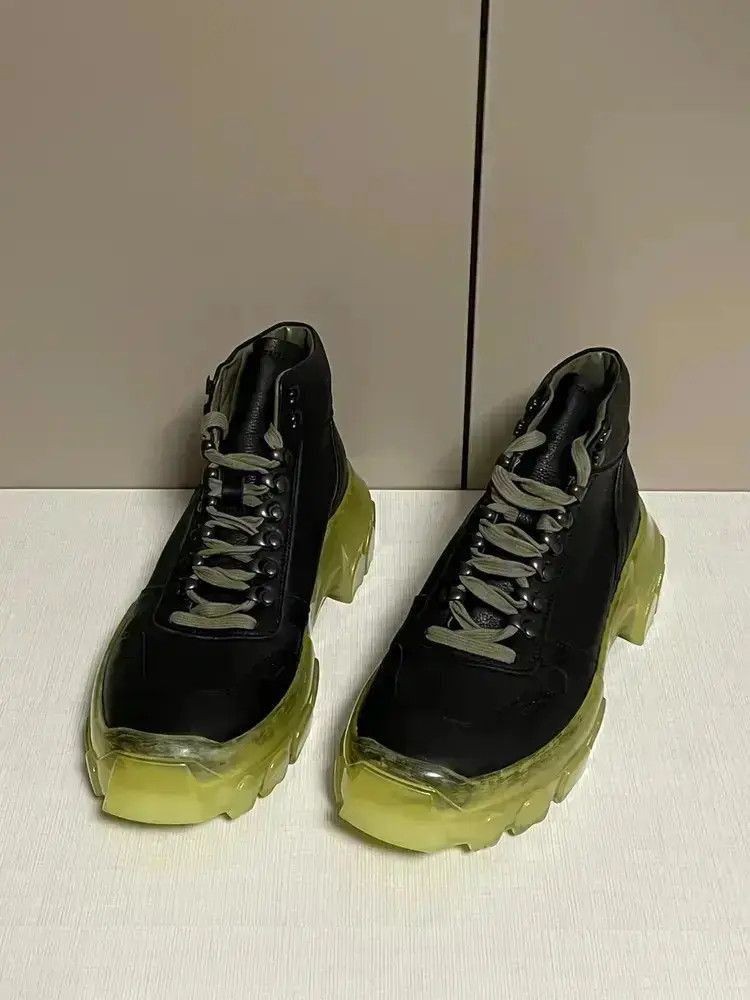 Rick Owens Sz 43.5 Rick Owens Leather Heavy Bottom Boots Size US 10.5 / EU 43-44 - 2 Thumbnail