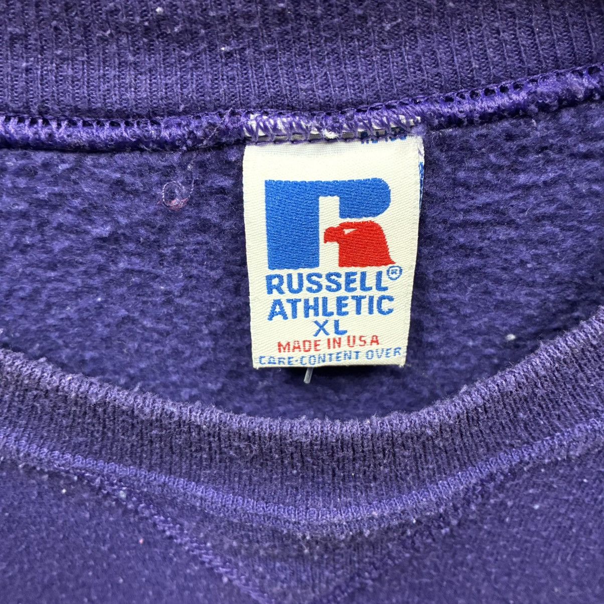 Russell Athletic Vintage 90s Russell Athletic Purple Crewneck USA Made XL Y2K Size US XL / EU 56 / 4 - 2 Thumbnail