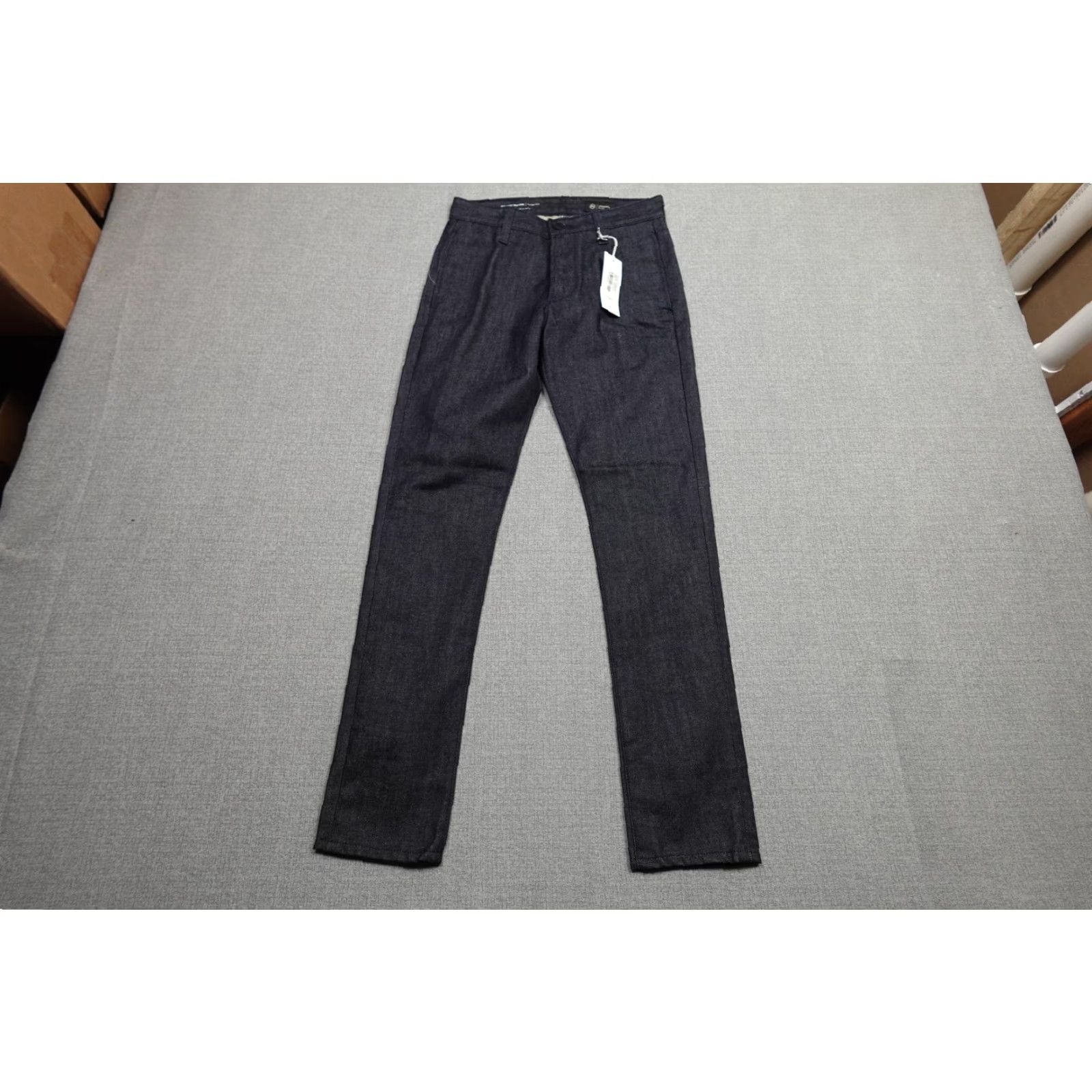 Denime AG Adriano Goldschmied Pollock Trouser Denim Jeans Men 28x32 Blue Dark Slim Straight 5-Pocket Button Fly Modern Vintage? Size US 28 / EU 44 - 3 Thumbnail