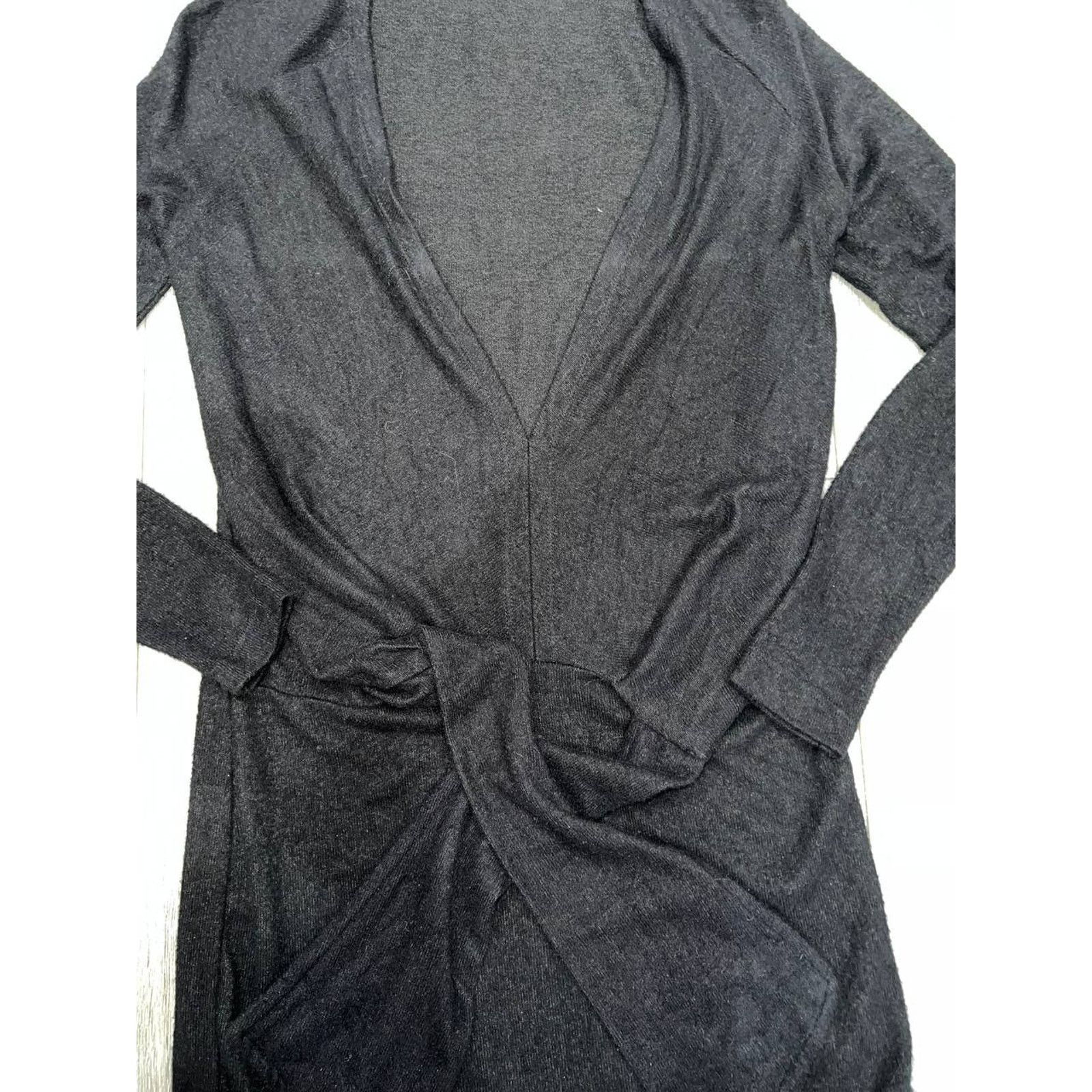 Free People Free People Long V Neck Tie Black Dress Medium A003222 Size M / US 6-8 / IT 42-44 - 5 Thumbnail
