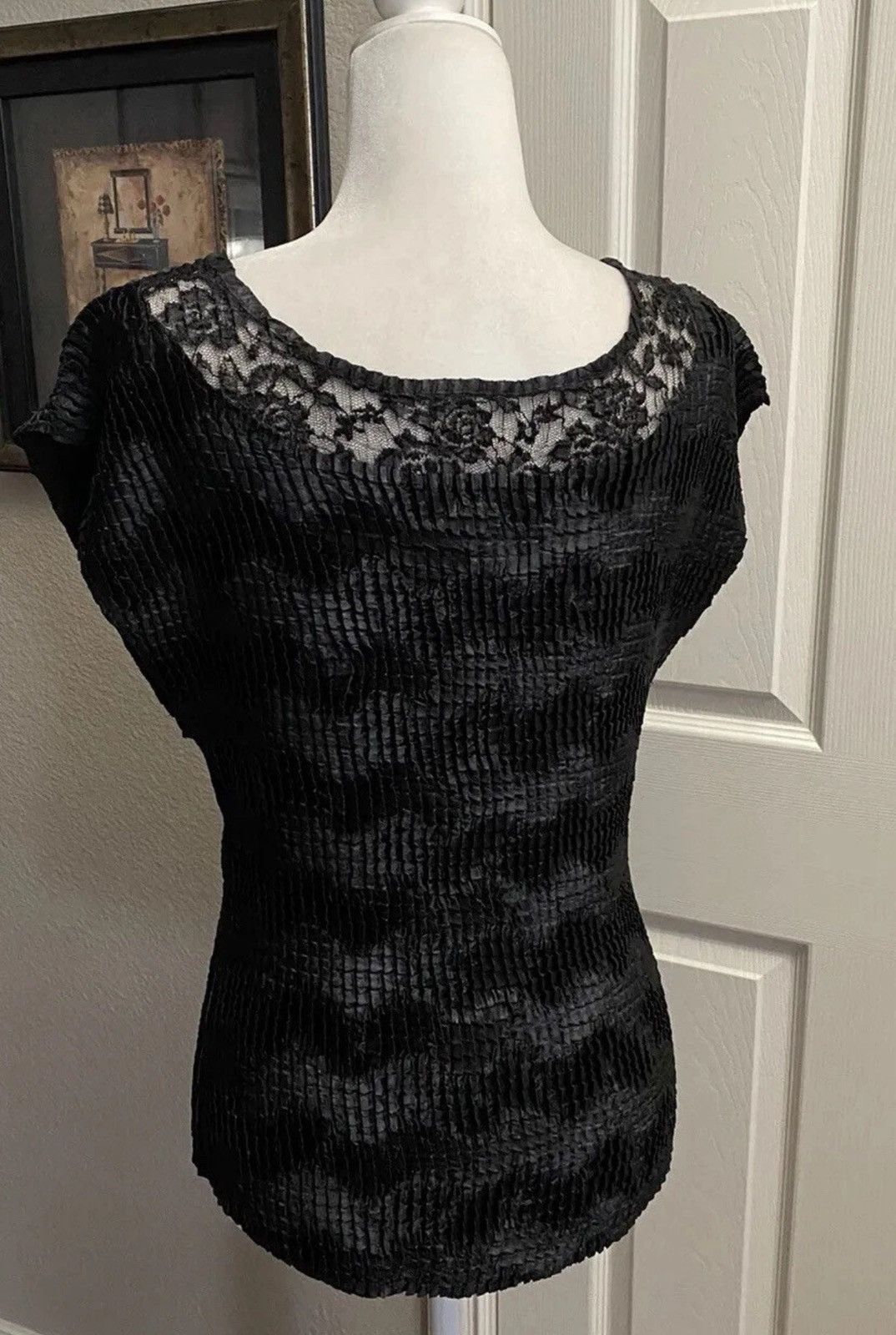 Other Dressbarn Vintage Y2K Crinkle Top, Size M, Short Sleeve Size M / US 6-8 / IT 42-44 - 3 Thumbnail