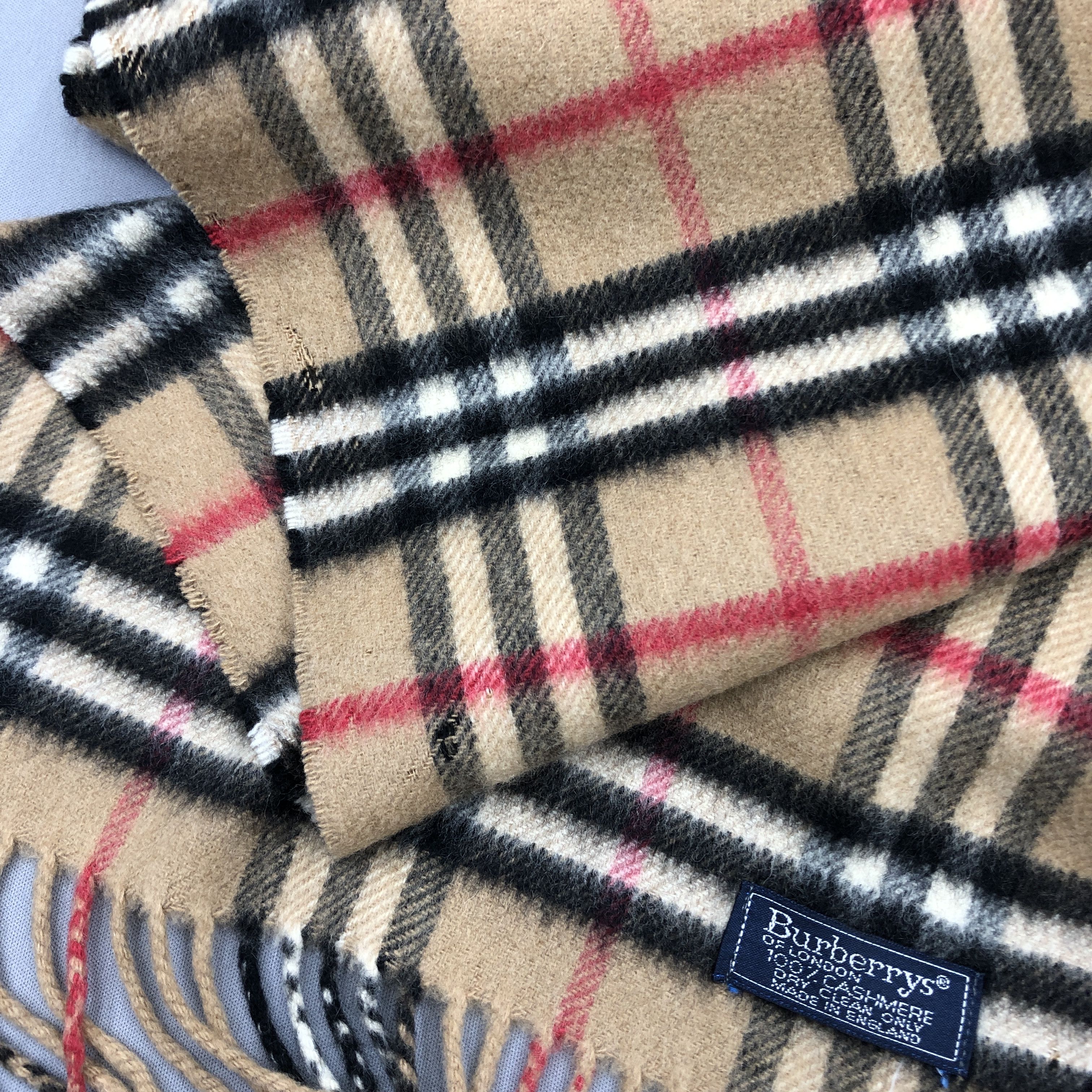 Burberry Vintage Burberry Scarf Muffler Wool Cashmere Scarves Size ONE SIZE - 4 Thumbnail