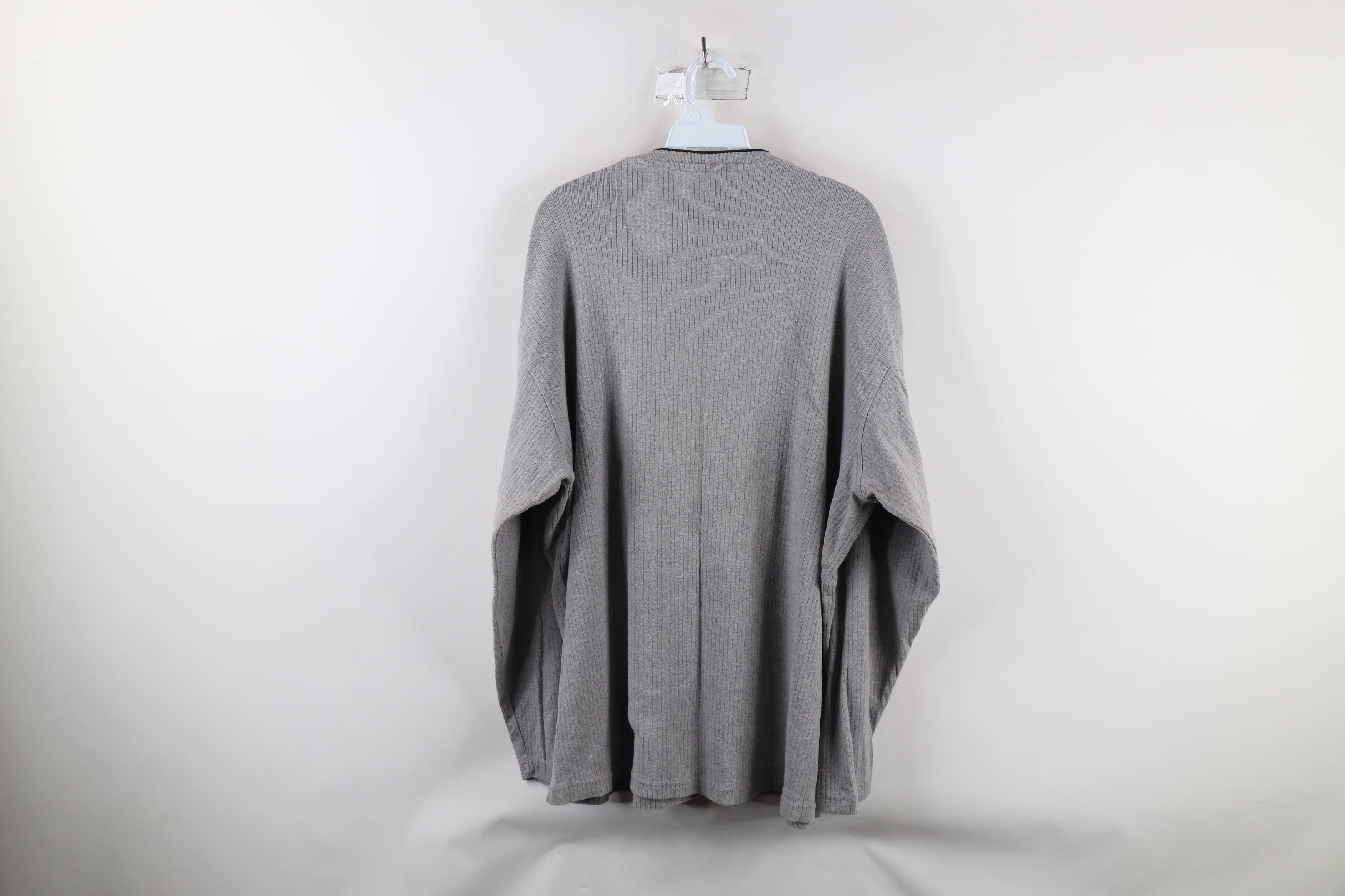 Vintage Vintage 90s Streetwear Ribbed Long Sleeve T-Shirt Gray USA Size US XXL / EU 58 / 5 - 5 Thumbnail