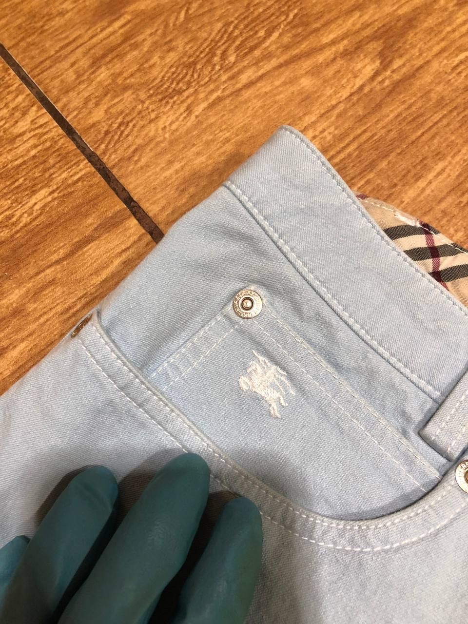 Burberry RARE Baby blue Luxury Burberry London DENIM PANTS Size US 34 / EU 50 - 6 Thumbnail