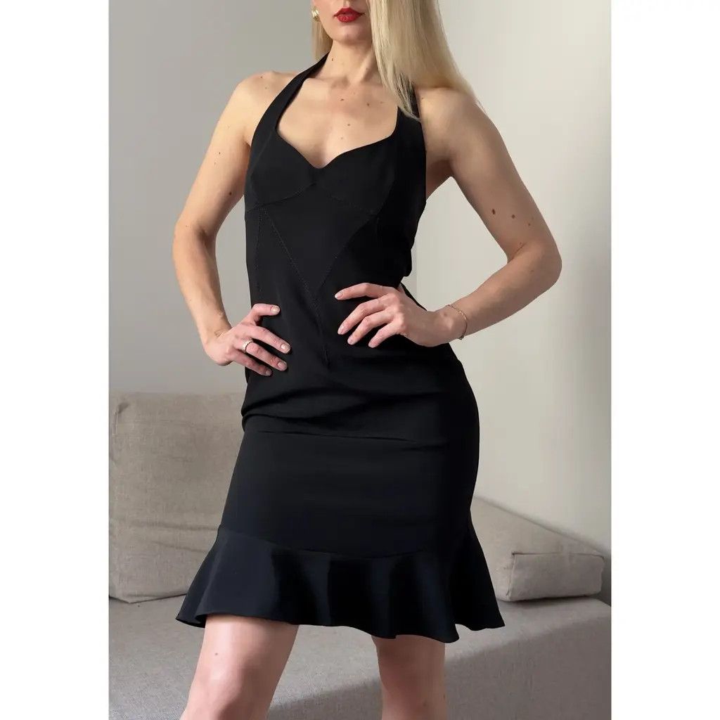 Dolce & Gabbana Dolce & Gabbana Halterneck Mermaid Mini Dress Black IT 44 Size M / US 6-8 / IT 42-44 - 1 Thumbnail