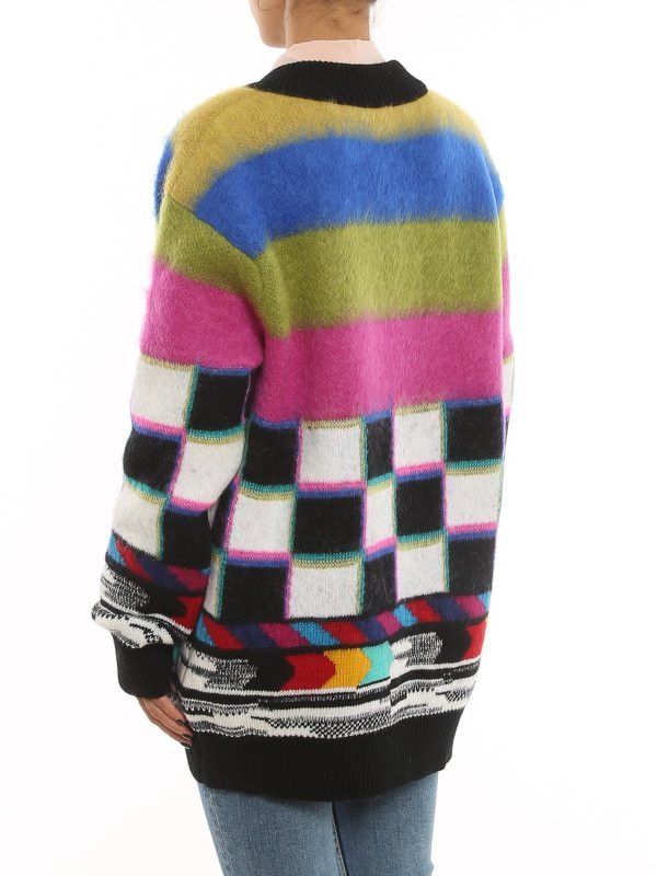 Dolce & Gabbana o1y0925 V-Neck Checked Sweater in Multicolor Size M / US 6-8 / IT 42-44 - 4 Thumbnail