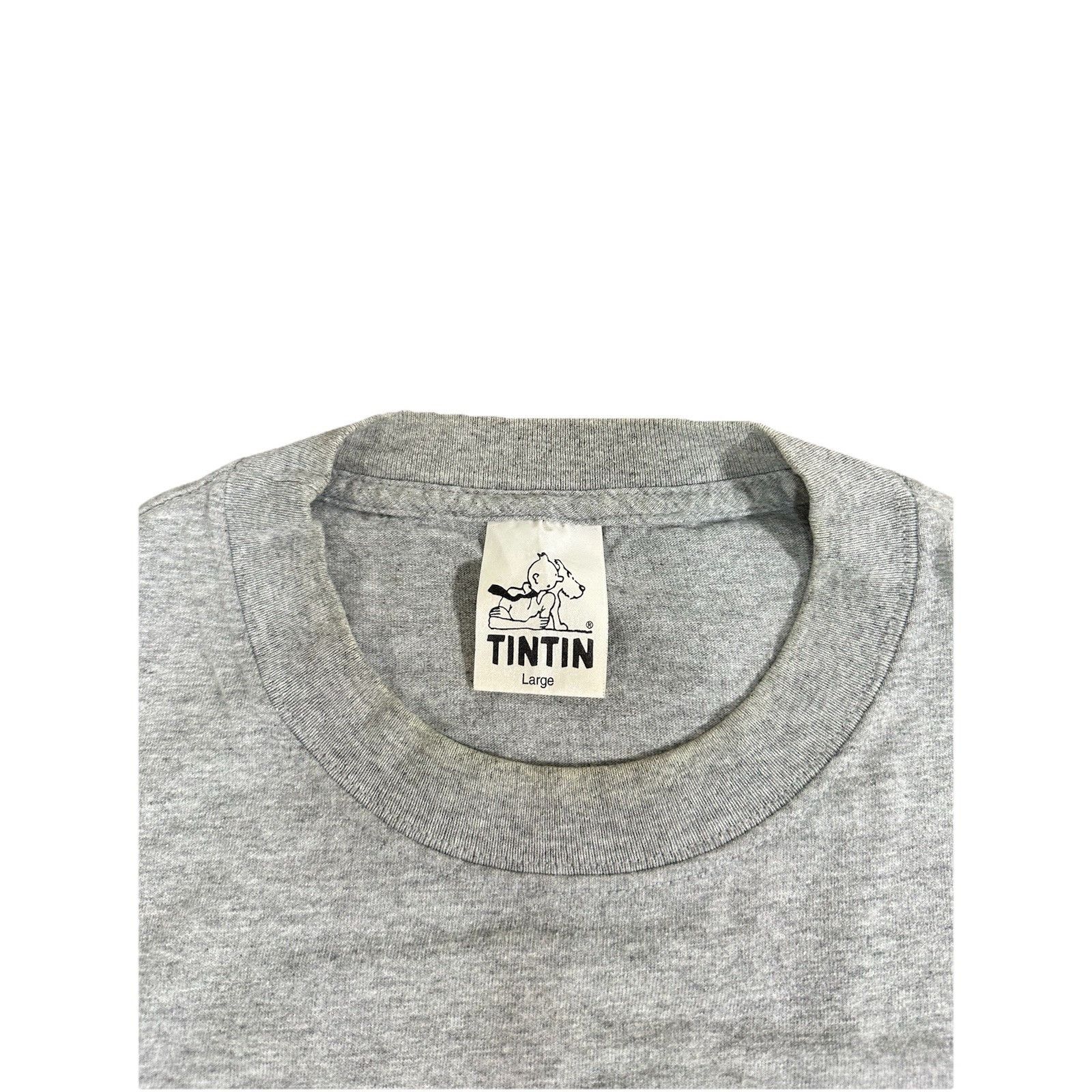 Vintage Vintage Tintin T-Shirt Captain Haddock Snowy Comic Book Cart Size US L / EU 52-54 / 3 - 4 Thumbnail