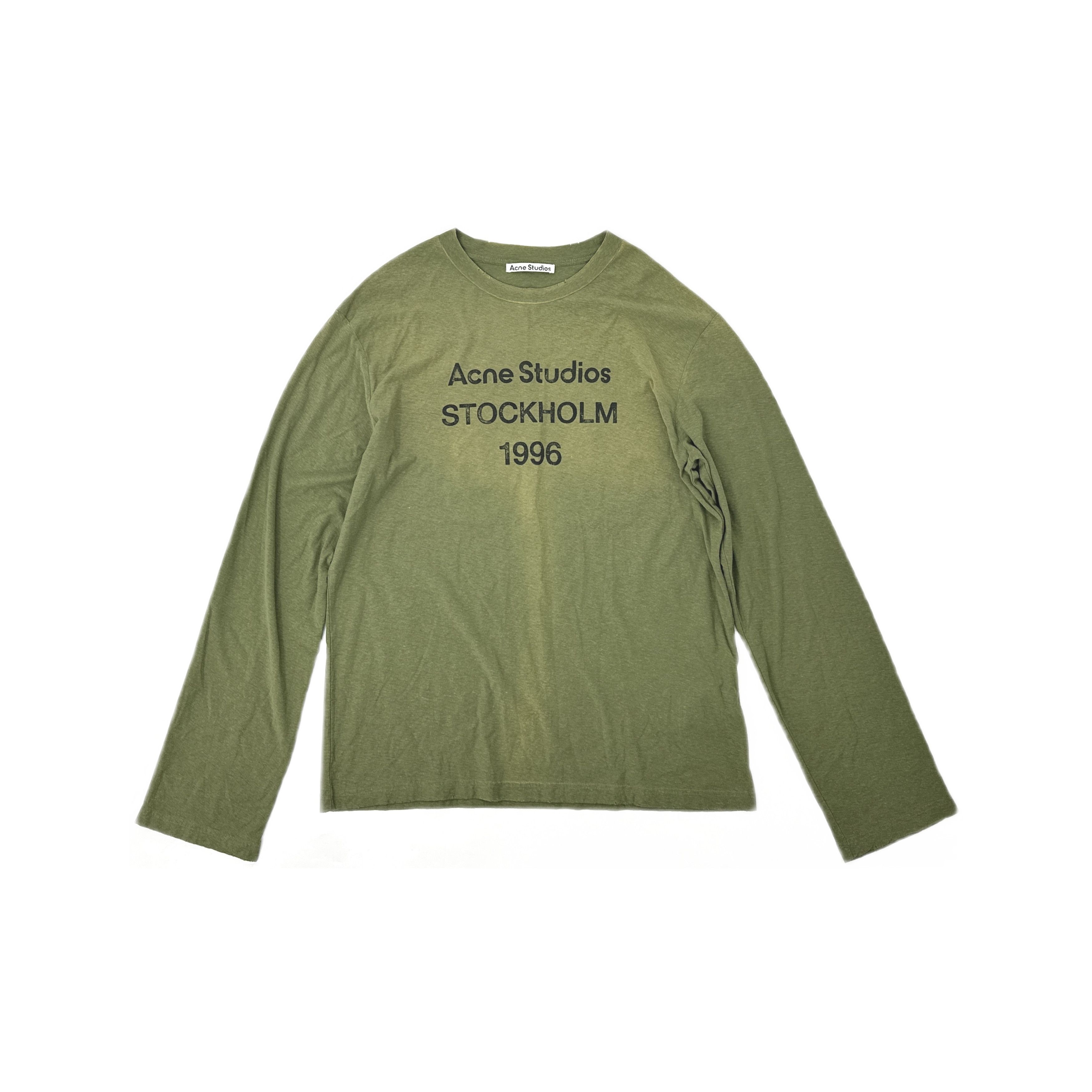 Acne Studios Acne Studios Avocado green long sleeve T-shirt