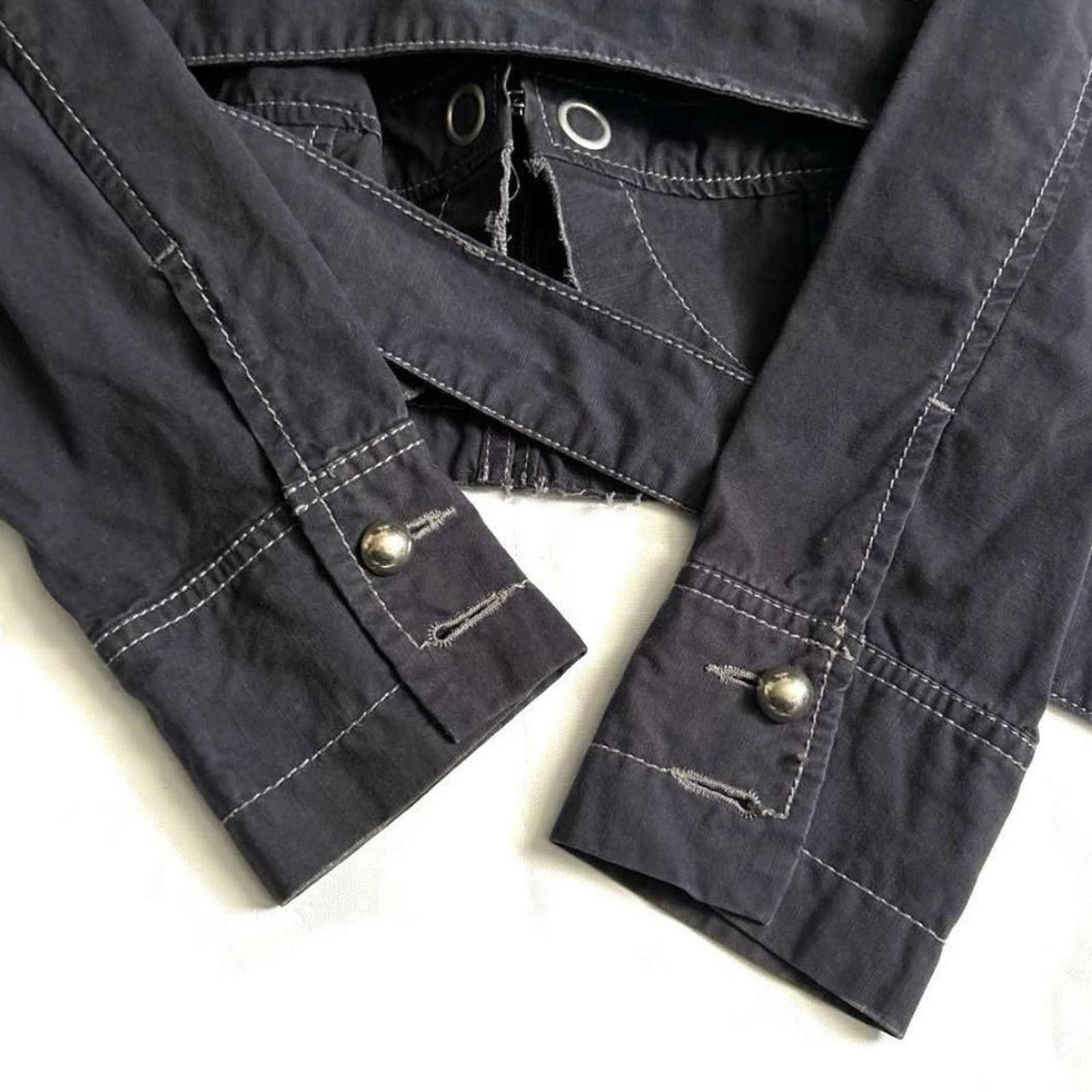 Other Vintage 2000s biker style slim fit frill black jacket Size XS / US 0-2 / IT 36-38 - 8 Thumbnail