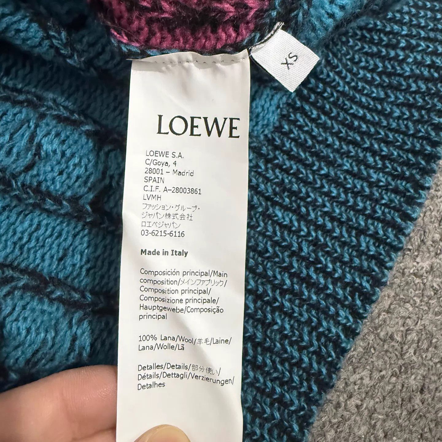 Loewe Loewe Color Blocked Knit Cardigan Women's XS 99 New Size XS / US 0-2 / IT 36-38 - 4 Thumbnail