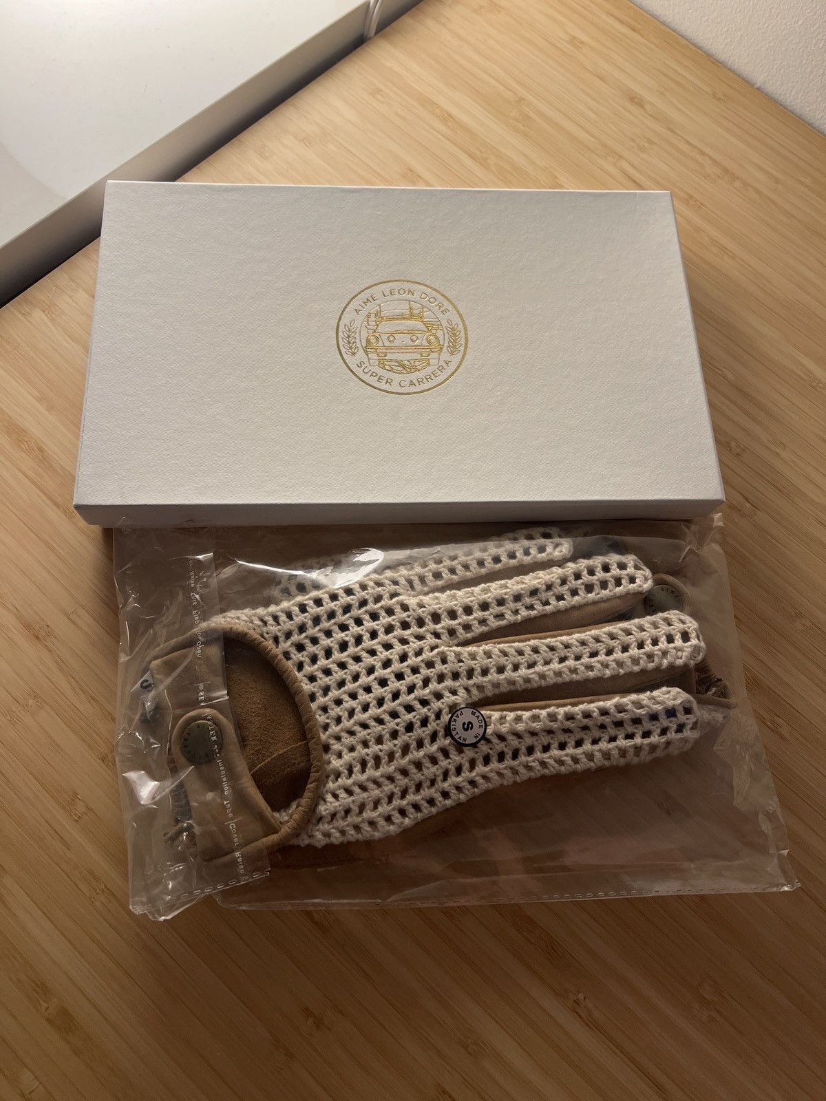 Aime Leon Dore × Porsche Design Aime Leon Dore Super Carrera Leather Gloves Size ONE SIZE - 3 Thumbnail