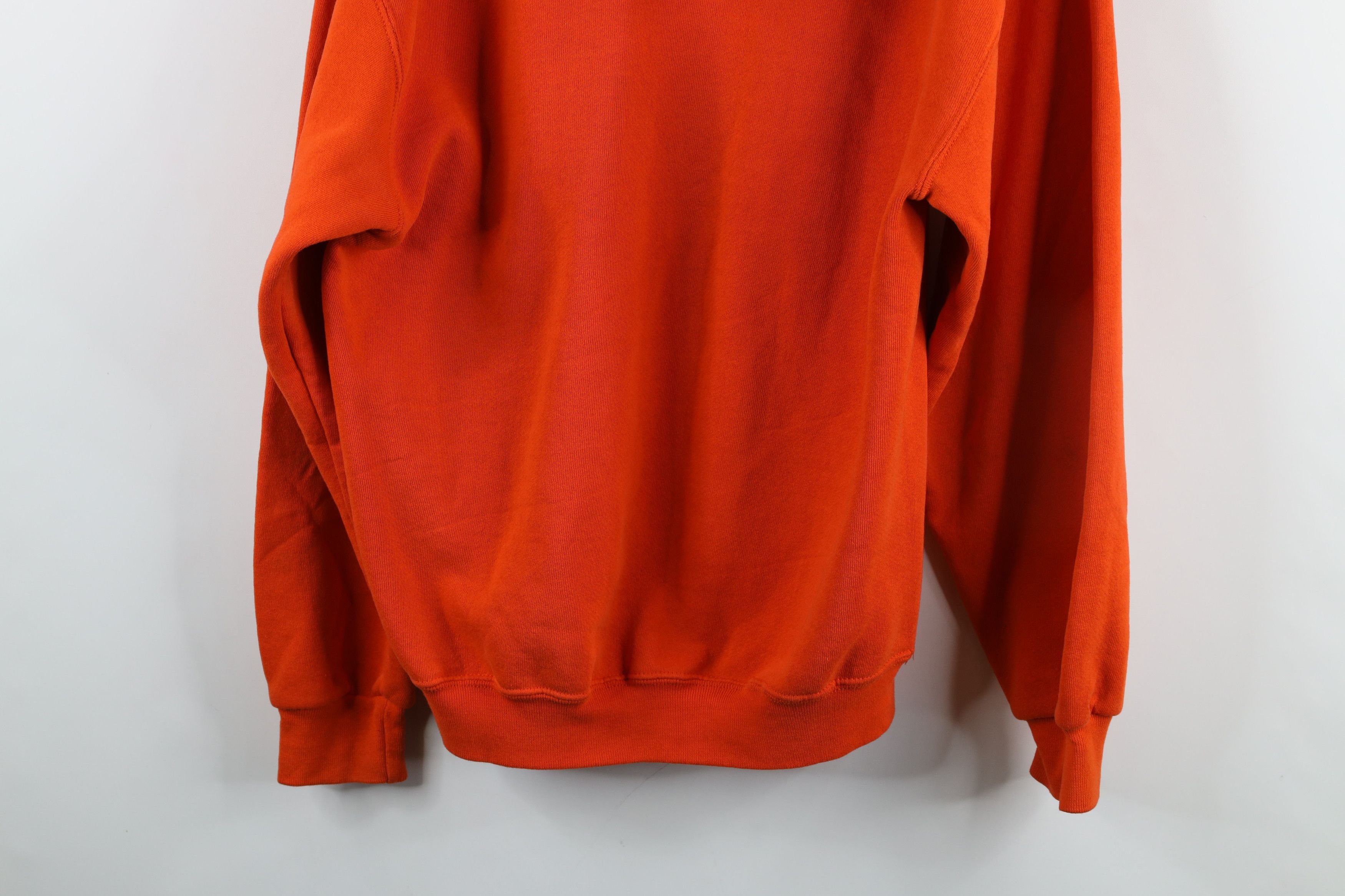 Russell Athletic × Vintage Vintage 90s Russell Athletic Riddell Football Hoodie Orange Size US M / EU 48-50 / 2 - 15 Thumbnail