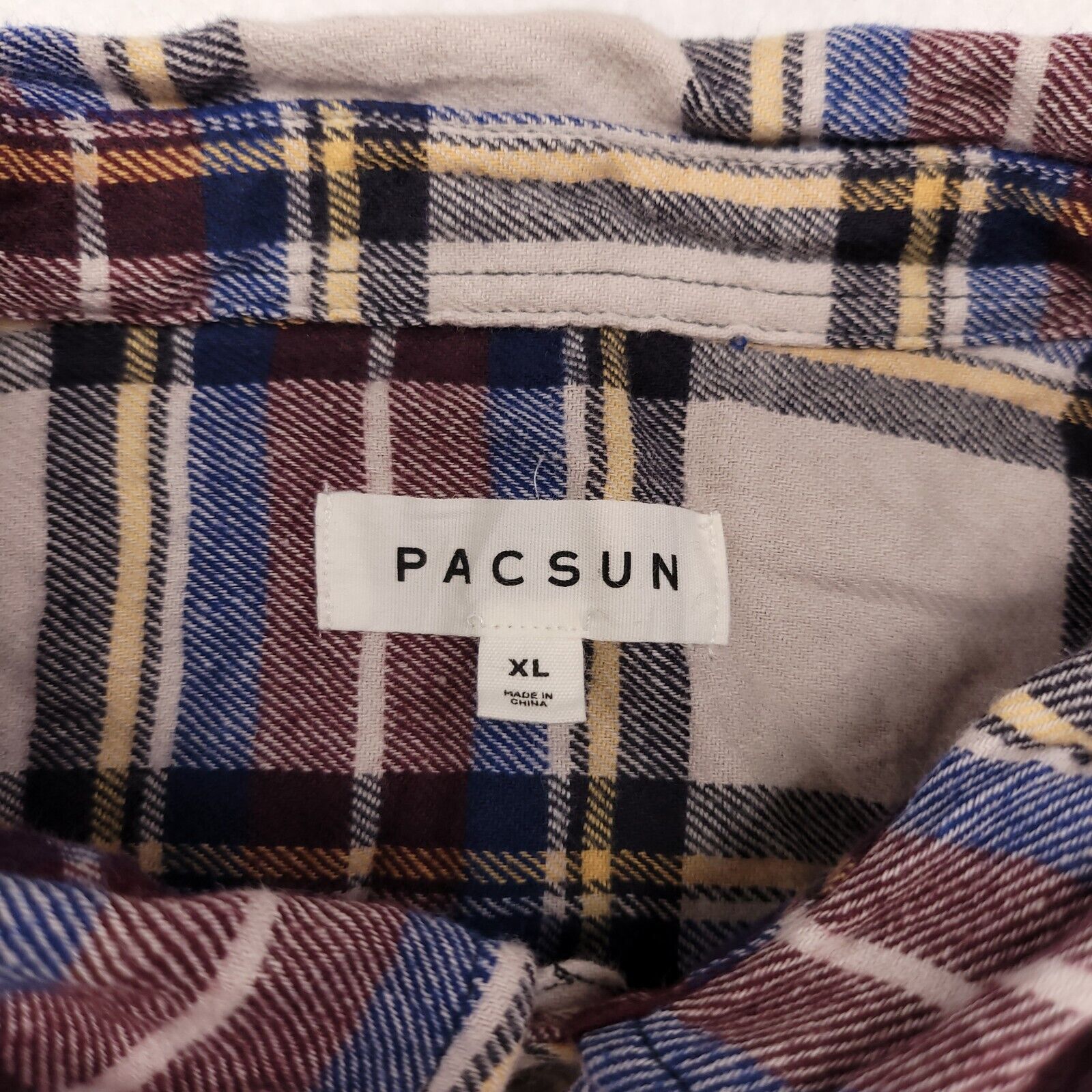 Pacsun PacSun Casual Button Up Shirt Mens Size Extra Large Red Blue Size US XL / EU 56 / 4 - 3 Thumbnail