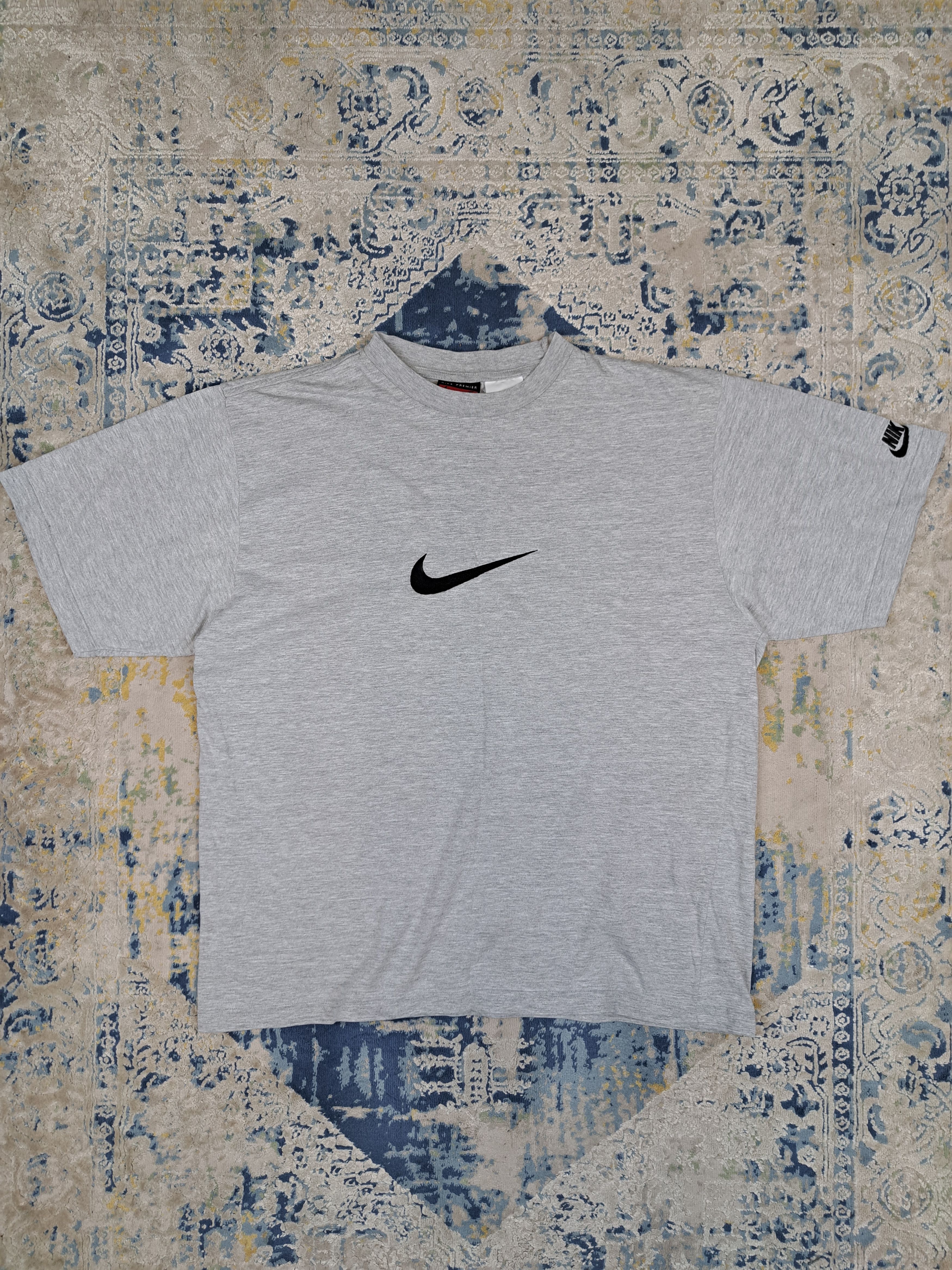 Nike Vintage 90s Nike Premier Embroidered Center Swoosh Tee Size US L / EU 52-54 / 3 - 1 Thumbnail