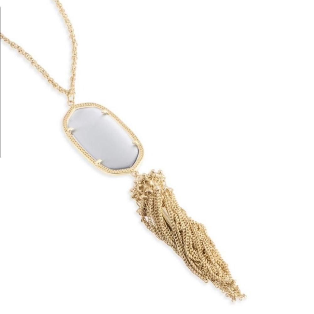 Designer Kendra Scott Rayne Slate Cat’s Eye Pendant Long Necklace Size ONE SIZE - 1 Thumbnail