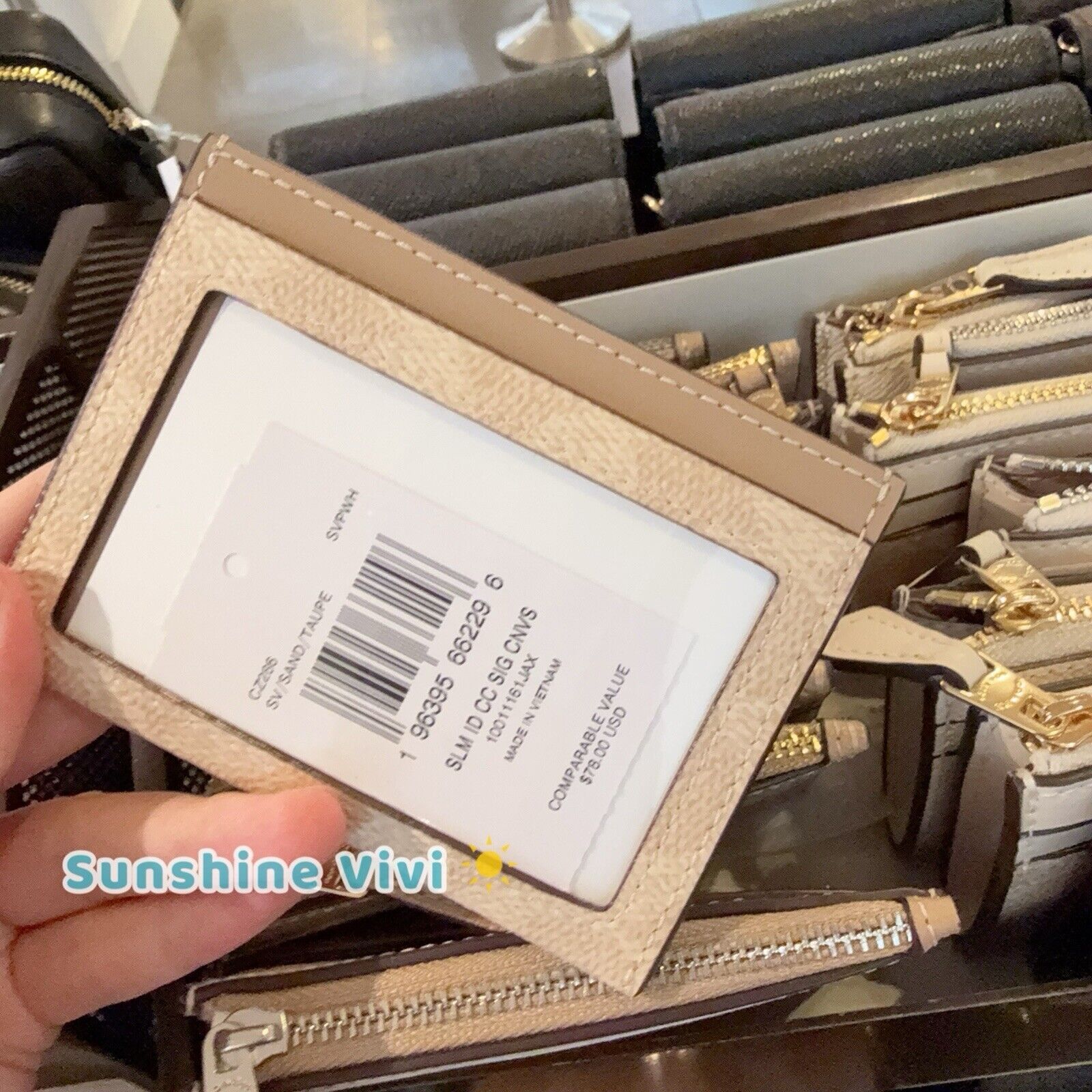 Coach NWT Coach Slim Id Card Case Silver/Sand/Taupe cz286 Size ONE SIZE - 2 Thumbnail