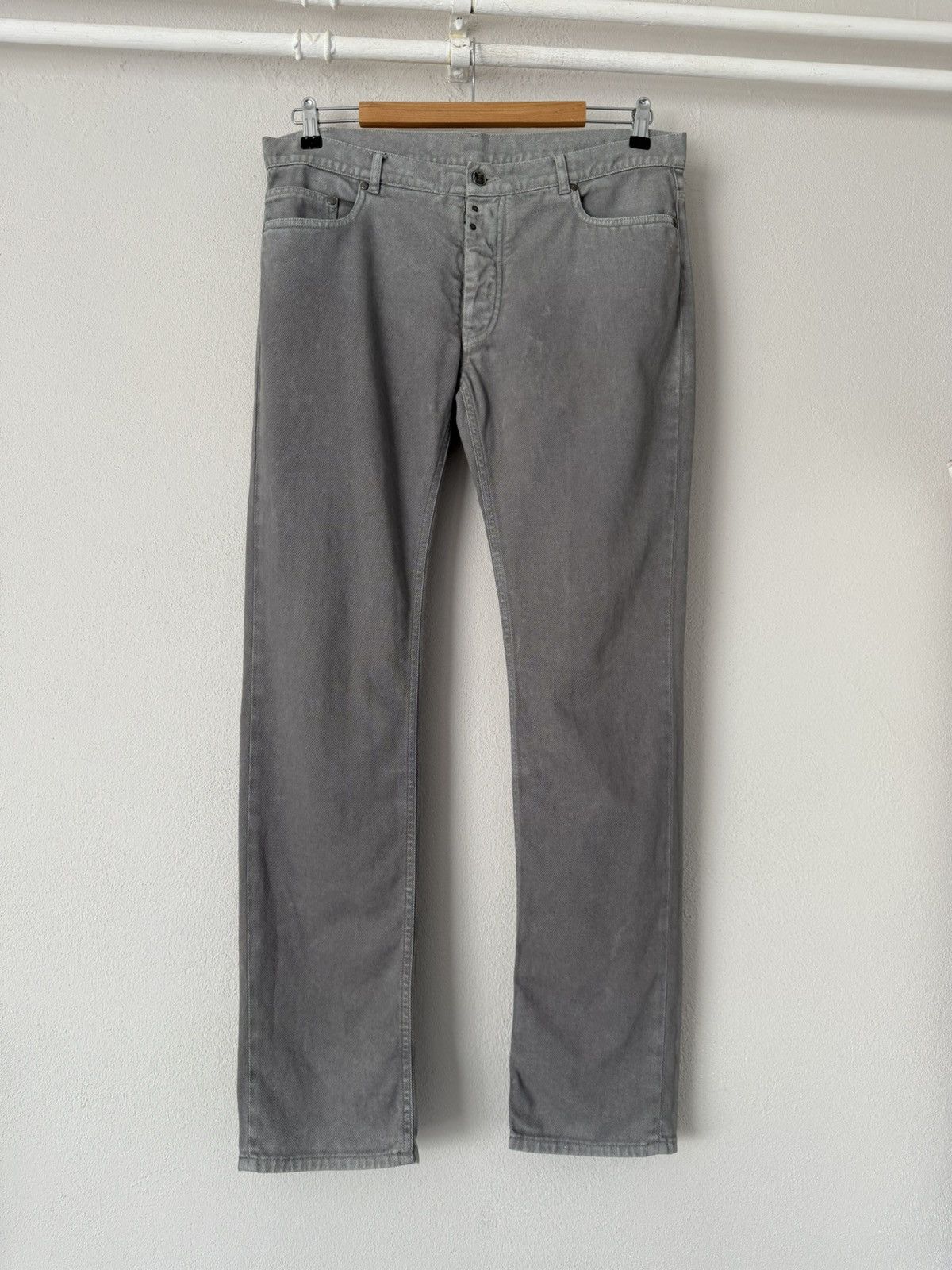 Maison Margiela Grey Washed Jeans with Signature Back Stitching Size US 36 / EU 52 - 1 Thumbnail