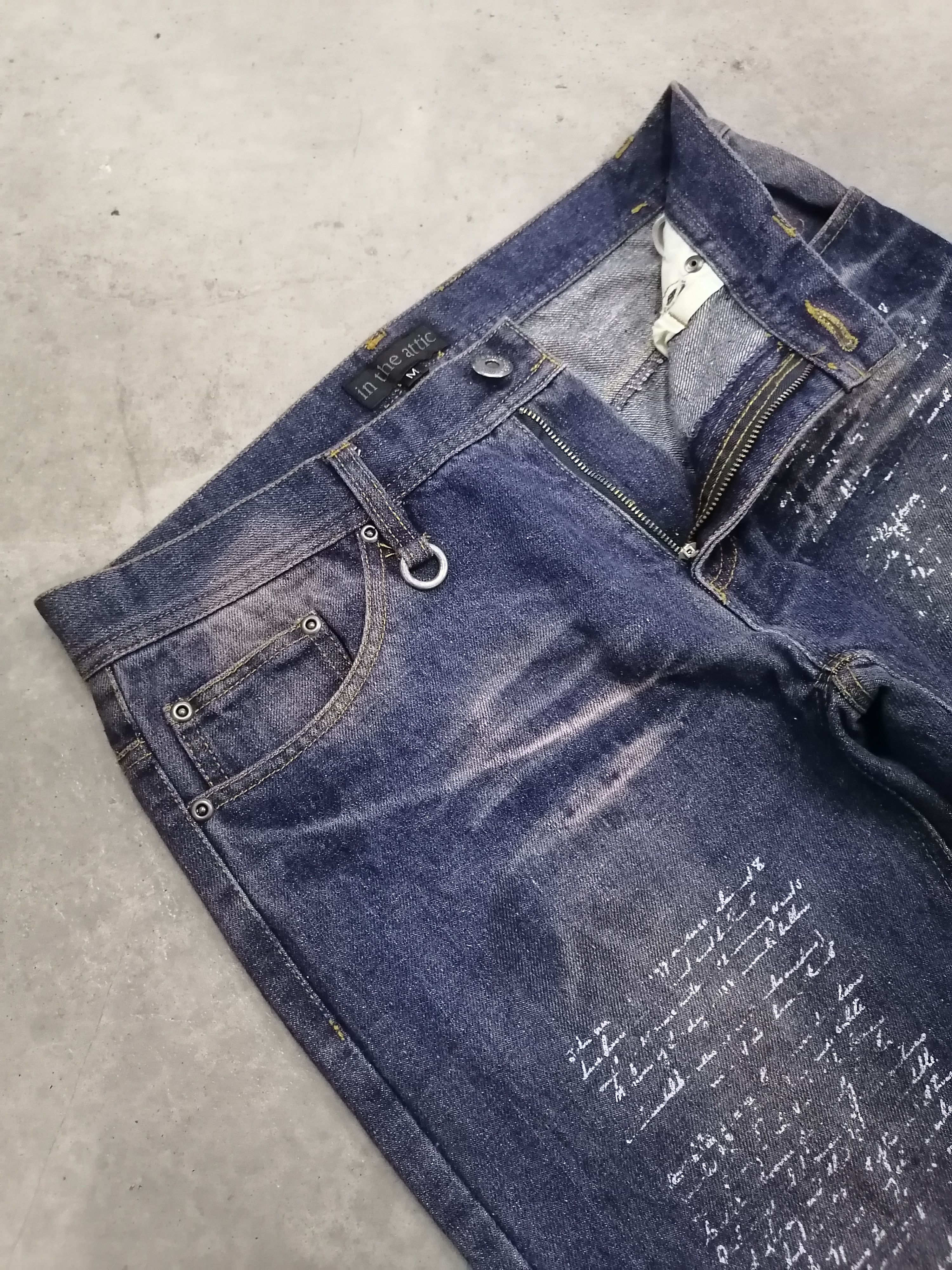 14th Addiction × In The Attic × Le Grande Bleu (L.G.B.) In The Attic Illustration Denim Pants Size US 31 - 6 Thumbnail