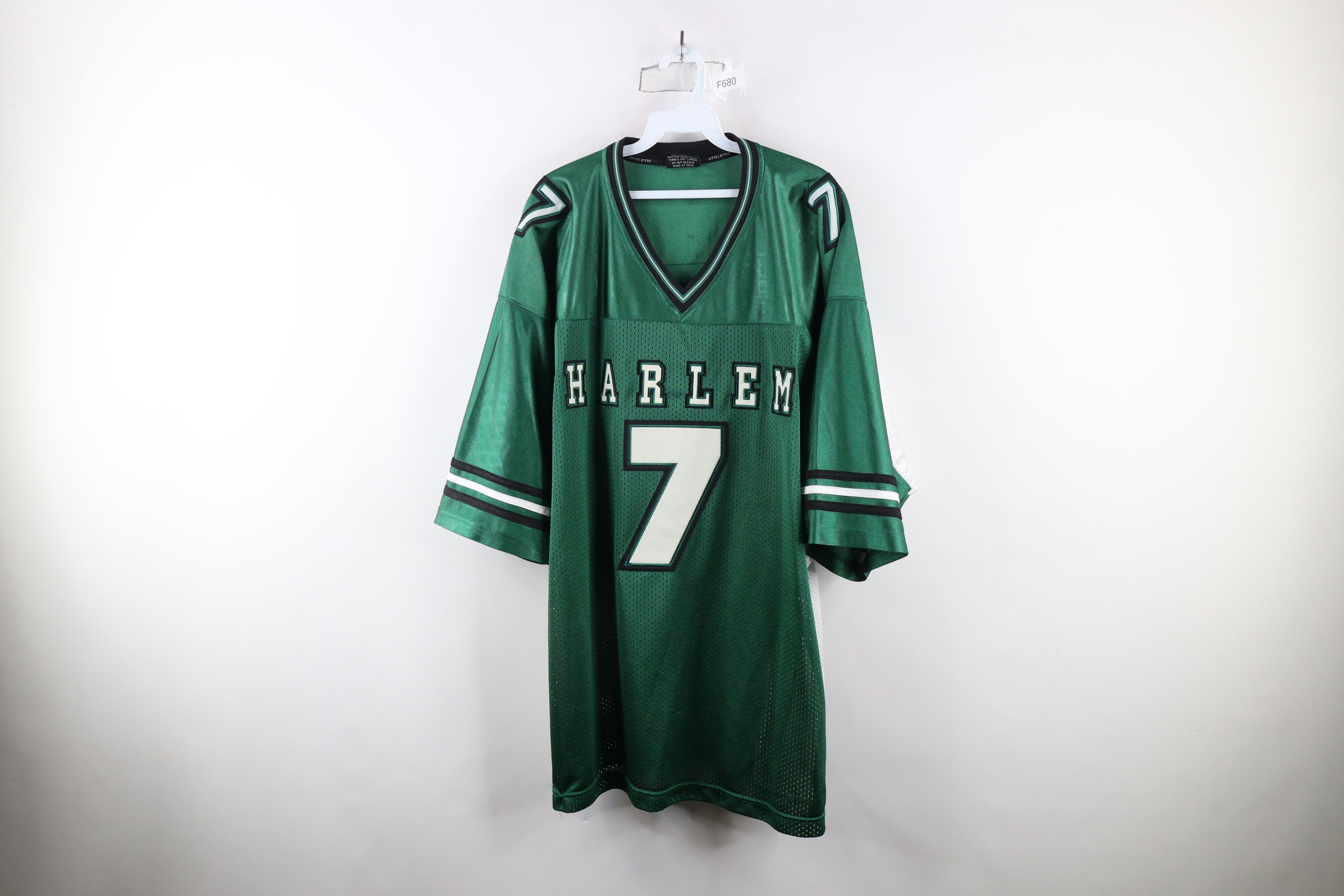 Vintage Vintage Streetwear Spell Out Harlem Football Jersey Green Size US XL / EU 56 / 4 - 1 Thumbnail