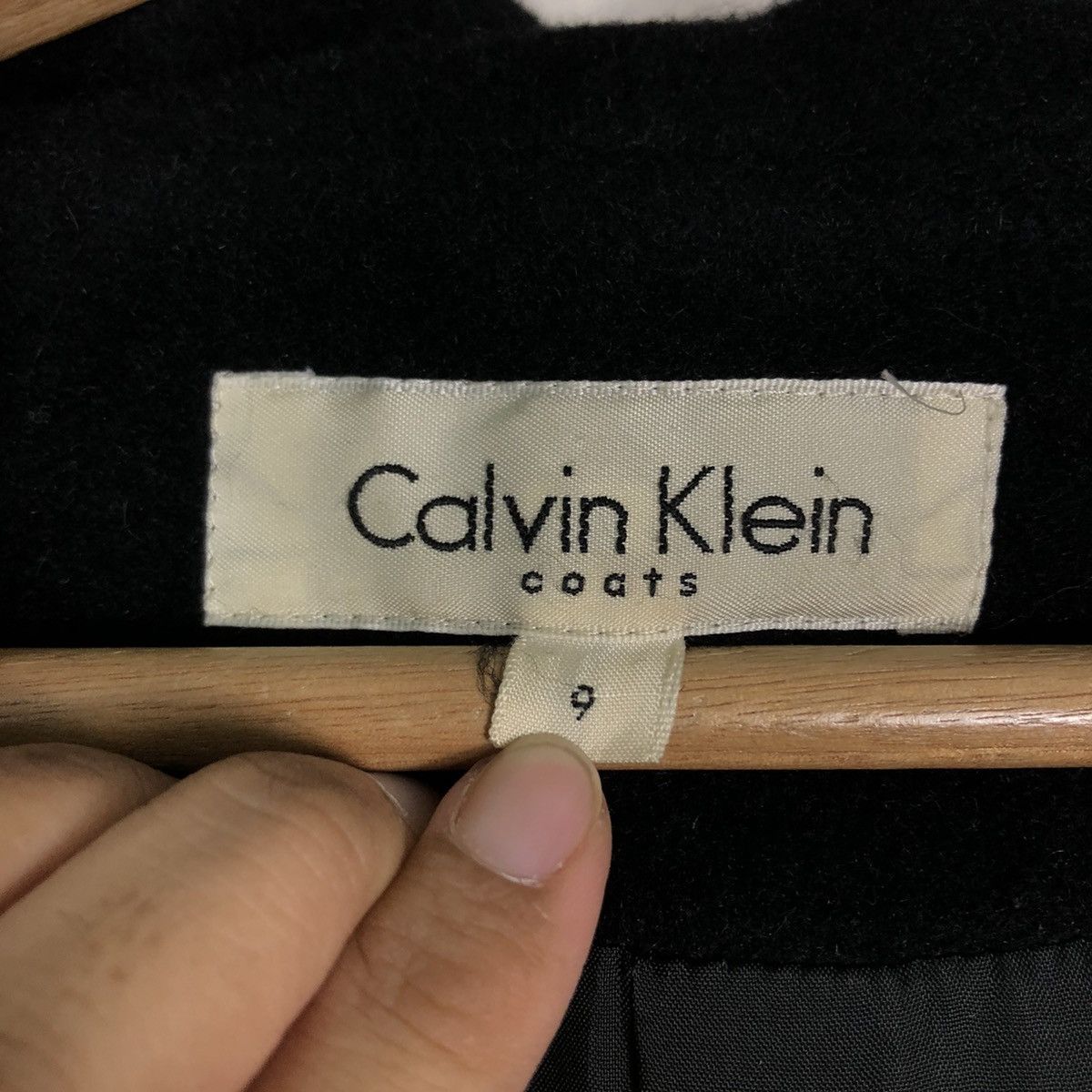 Japanese Brand 🔥Rich Black - Long Fly Wool Herringbone Calvin Klein Coats Size US M / EU 48-50 / 2 - 19 Thumbnail