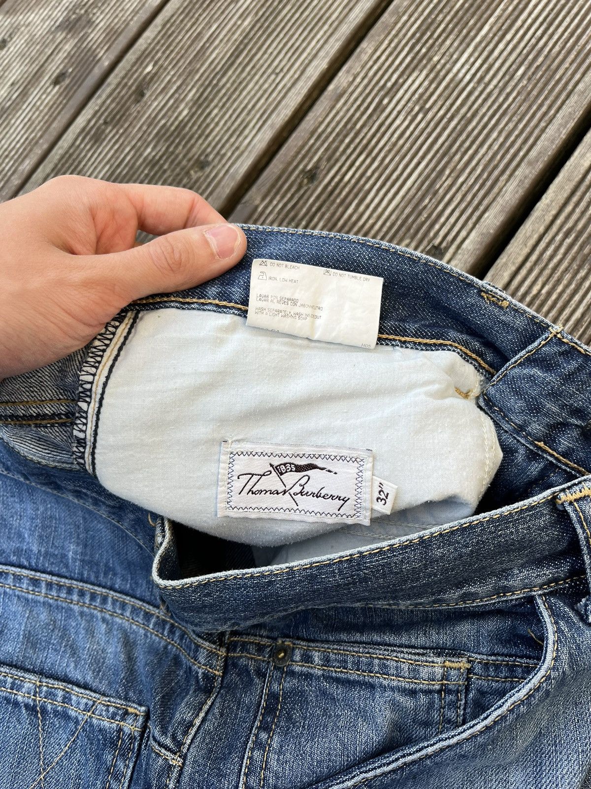 Burberry × Vintage Vintage Thomas Burberry Denim Shorts Pants Jorts 32 80s/90s Size US 32 / EU 48 - 5 Thumbnail