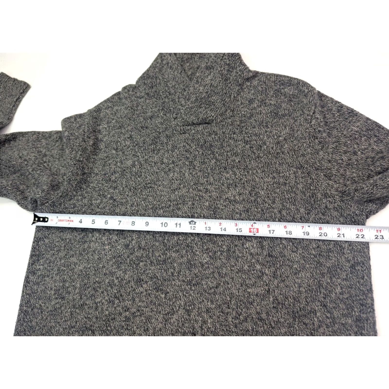 Eddie Bauer VINTAGE Eddie Bauer Sweater L Gray Cotton Merino Wool Blend Pullover Shawl Neck Men Size US L / EU 52-54 / 3 - 7 Thumbnail