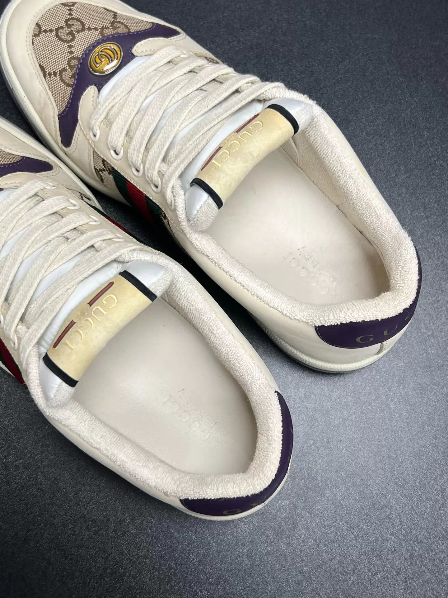 Gucci GUCCI Enamel Dirty Sneakers Ebony 38 Size US 7.5 / IT 37.5 - 4 Thumbnail