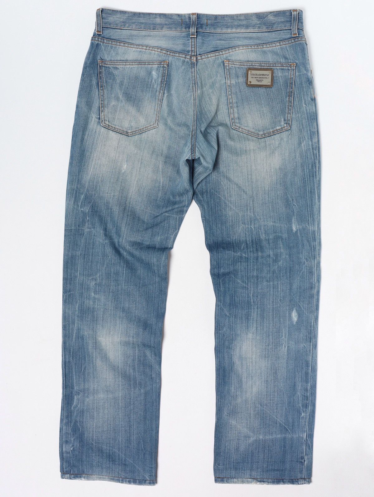Dolce & Gabbana Dolce Gabbana Fade Denim Pants Blue Jeans Metal Logo Washed Size US 34 / EU 50 - 2 Thumbnail