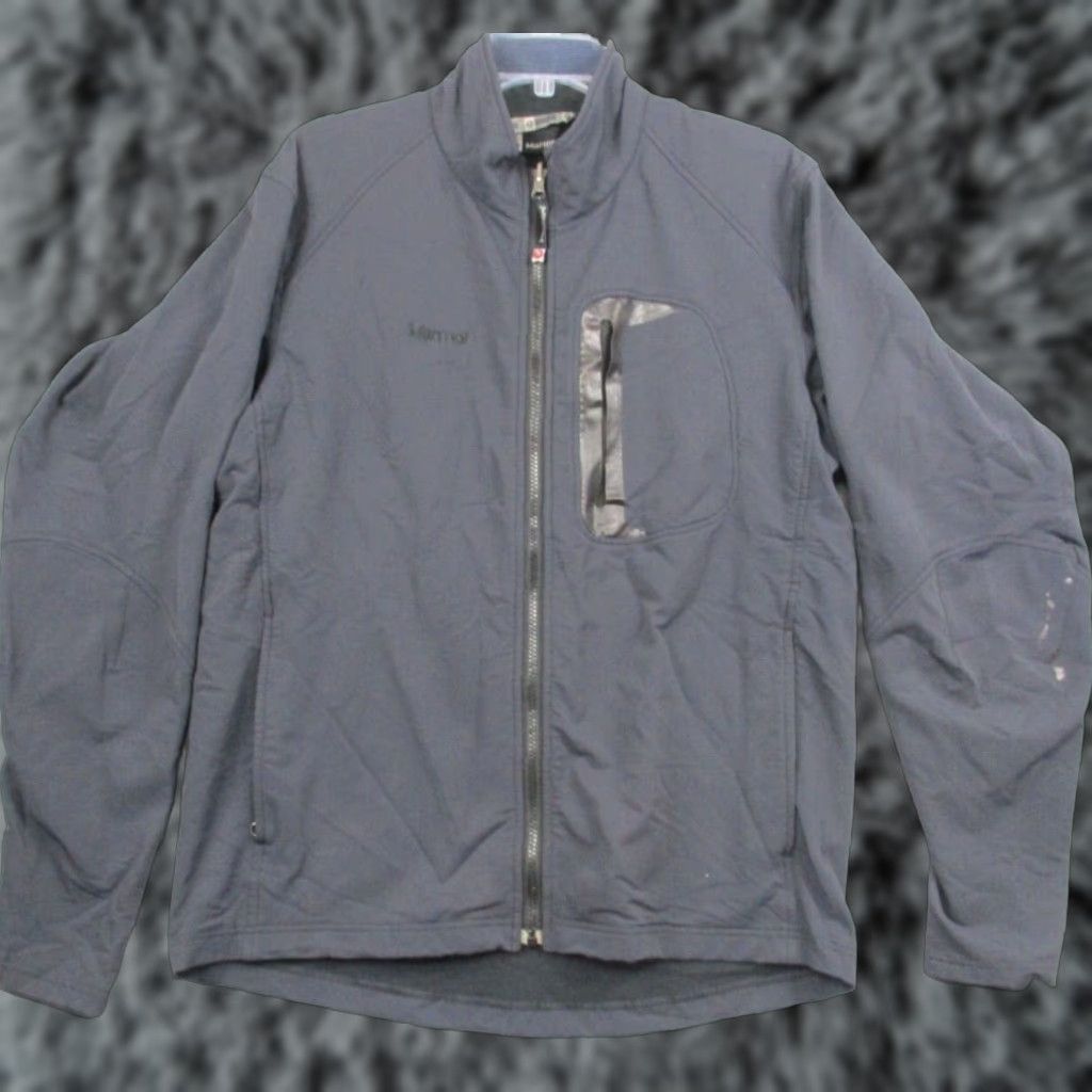 Marmot Marmot Jacket Medium Full Zip Men's Blue Navy Fleece Lined Zip Pockets Size US M / EU 48-50 / 2 - 1 Thumbnail