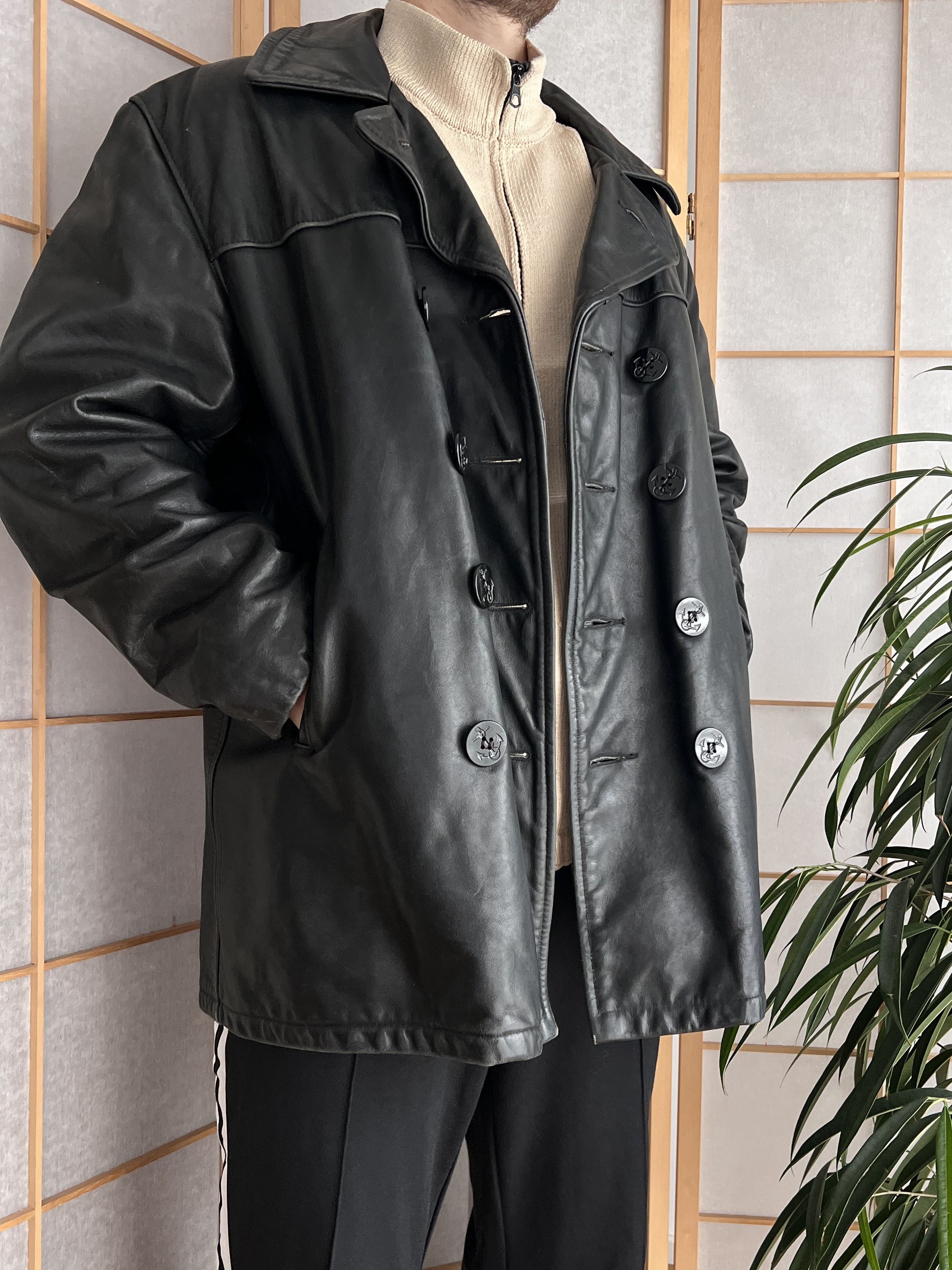 Schott Schott USA 740N PEA Jacket vintage 80s Leather rare coat Size US M / EU 48-50 / 2 - 4 Thumbnail