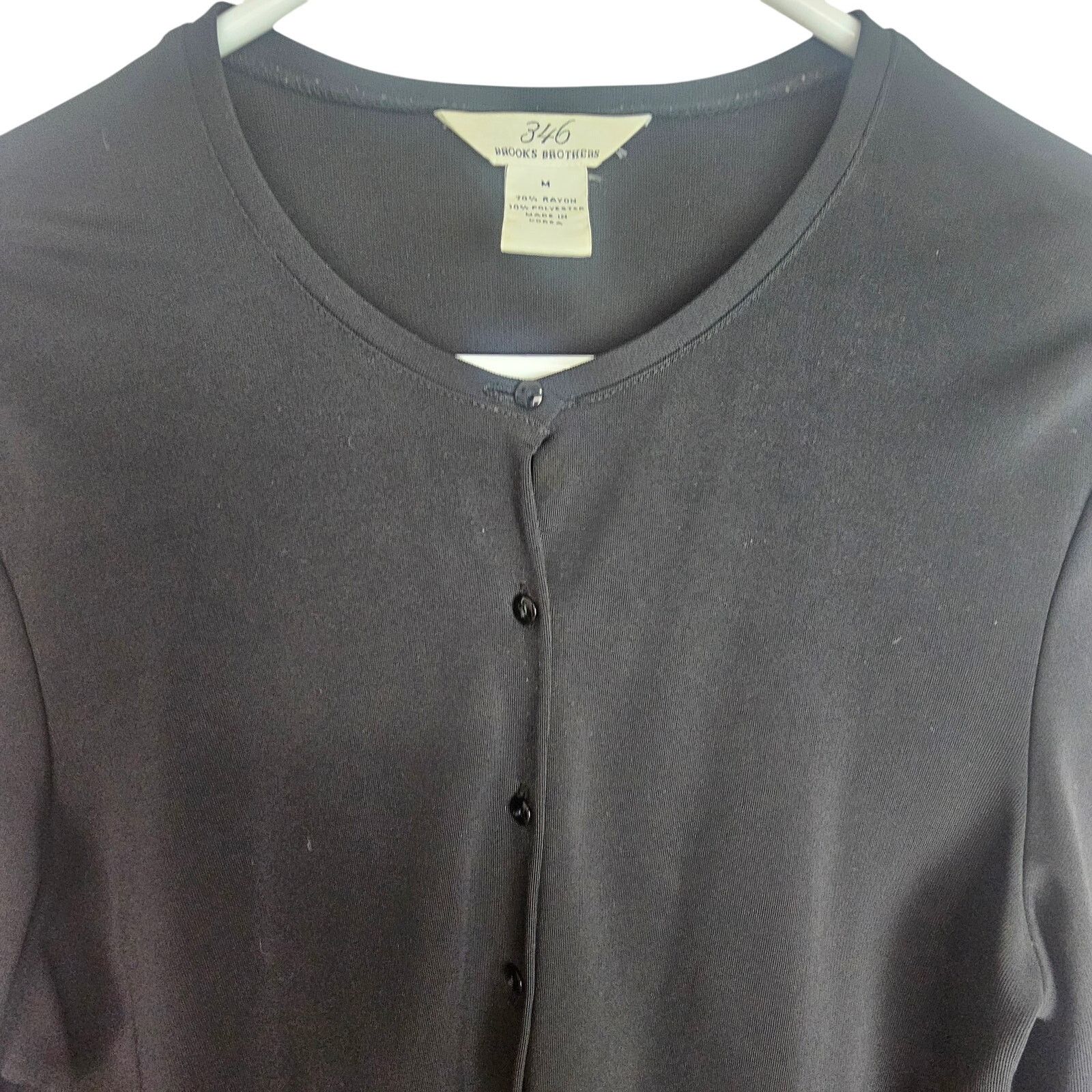 Brooks Brothers 346 Brooks Brothers Womens Classic Black Button Cardigan M Size M / US 6-8 / IT 42-44 - 2 Thumbnail