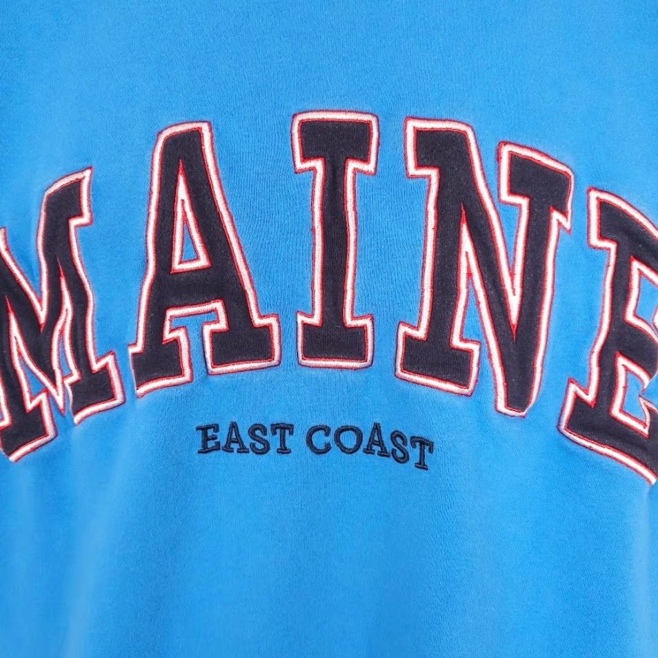 H&M Maine Sweatshirt Womens XS Blue OVERSIZED Fit Travel Destination H&M Sweatshirt Womens XS Blue OVERSIZED Travel Destination Size XS / US 0-2 / IT 36-38 - 3 Thumbnail