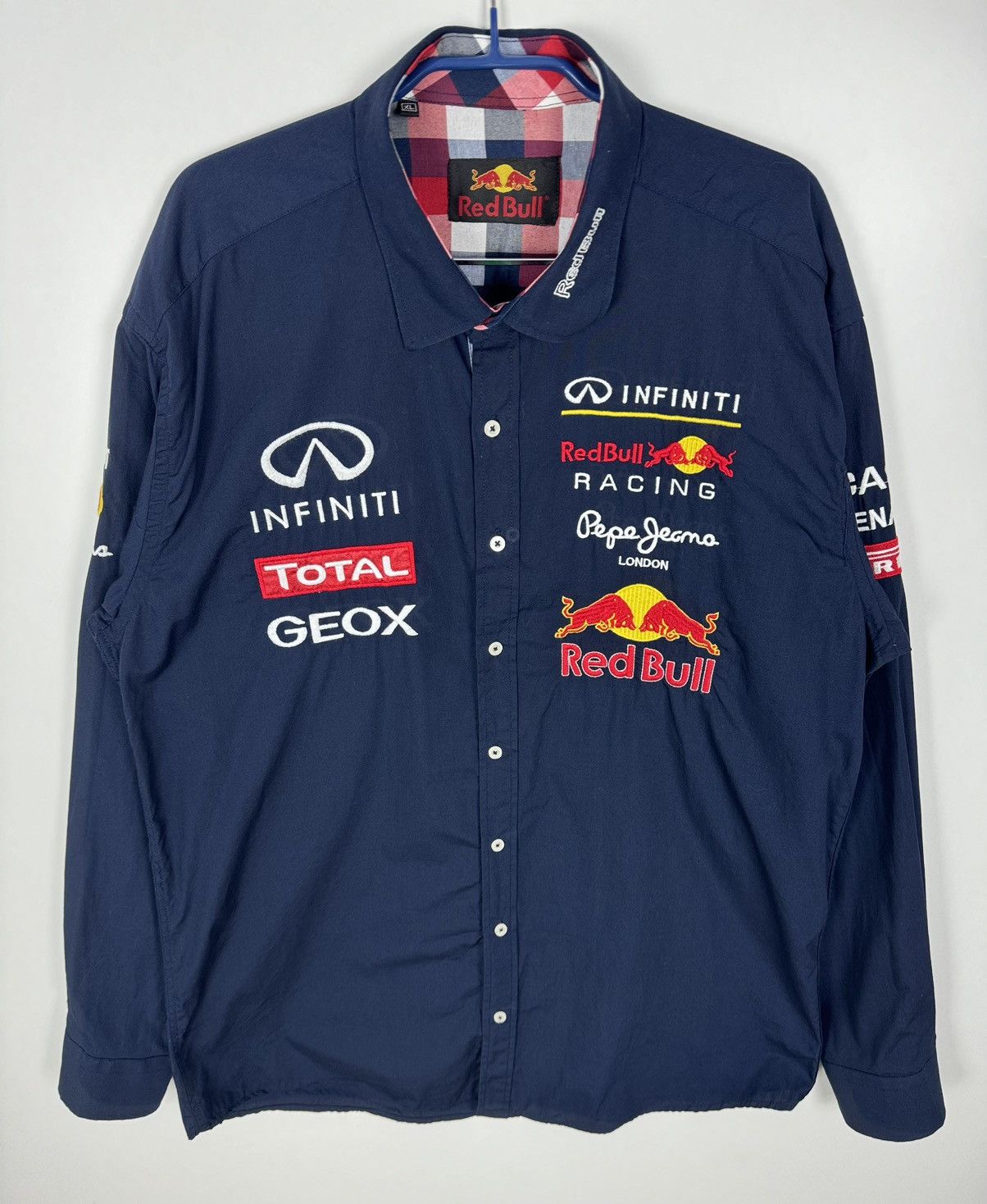 Red Bull Red Bull Button Up Patch Long Sleeve Multi Sponsor Shirt Size US XL / EU 56 / 4 - 3 Thumbnail