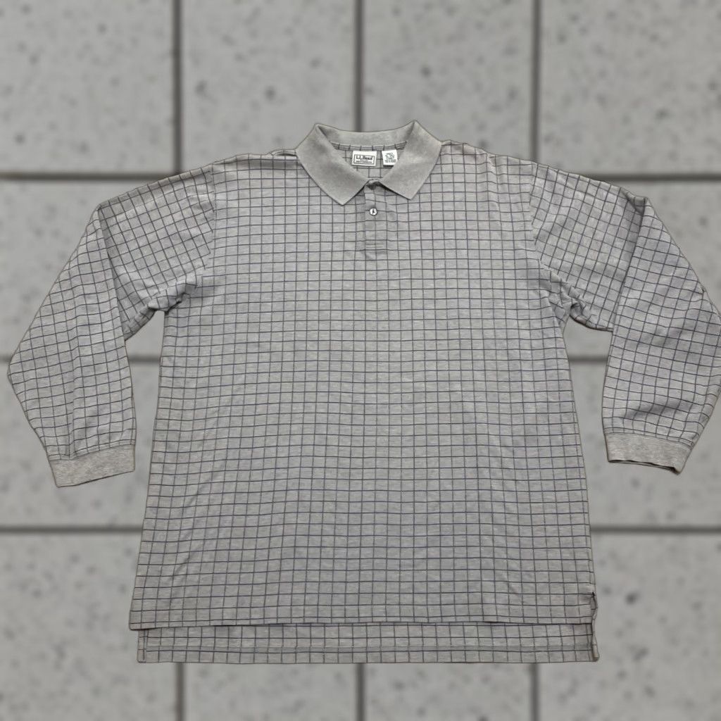 Vintage VINTAGE LL Bean Polo Shirt Men XL Tall Brown Plaid Money XL-Tall XLT Rugby Sweater Polo Shirt Size US XL / EU 56 / 4 - 1 Thumbnail
