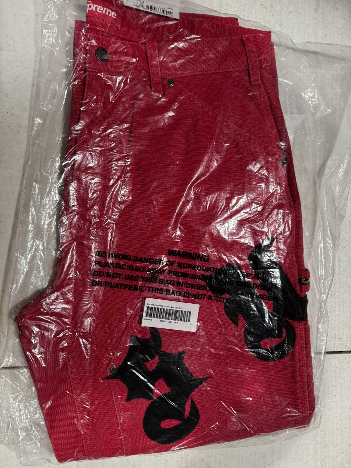 Supreme Old English Canvas Double Knee Painter Pant - www