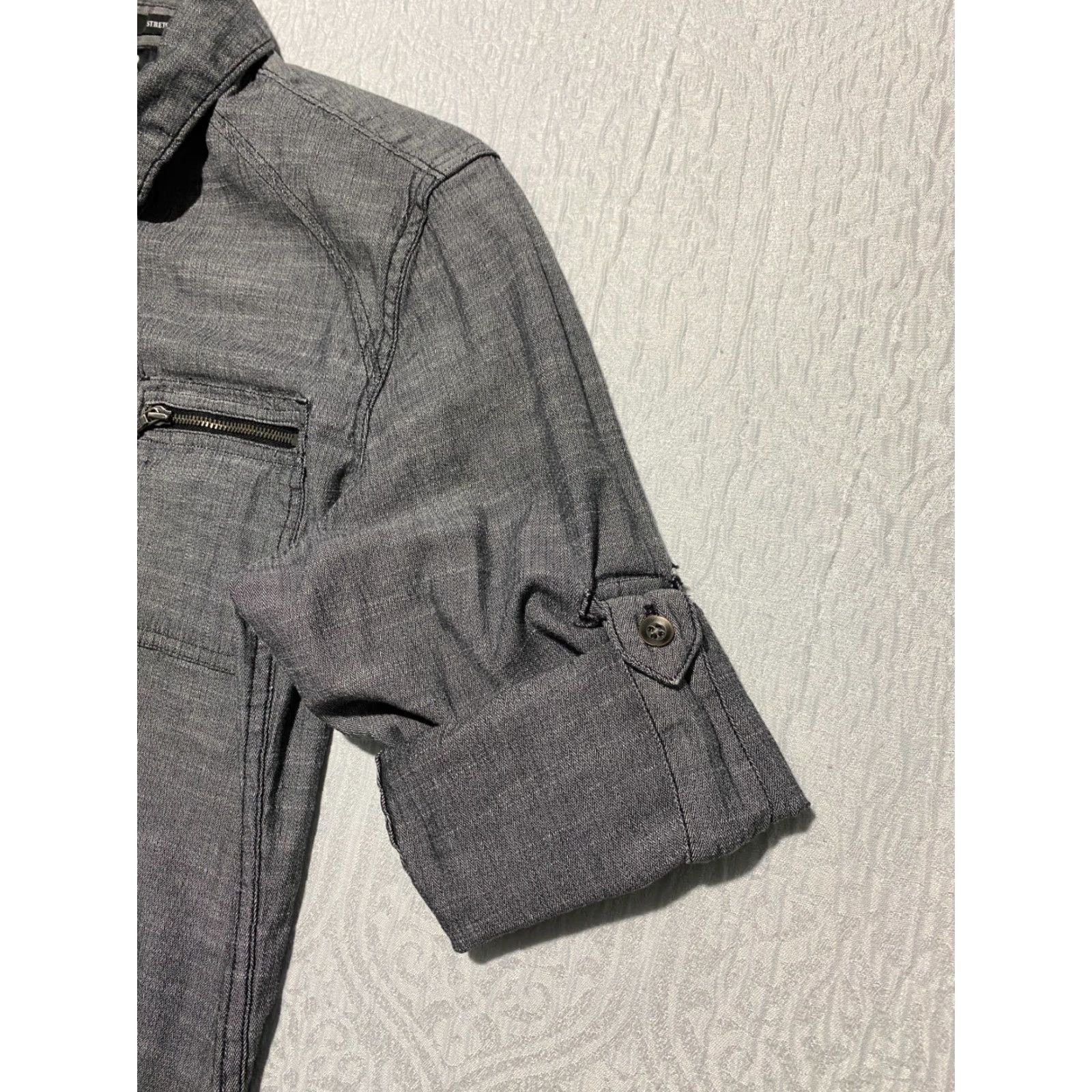 Vintage Rock & Republic Shirt Mens S Gray Casual Classic Button-Up Long Sleeve Pockets Size US S / EU 44-46 / 1 - 5 Thumbnail